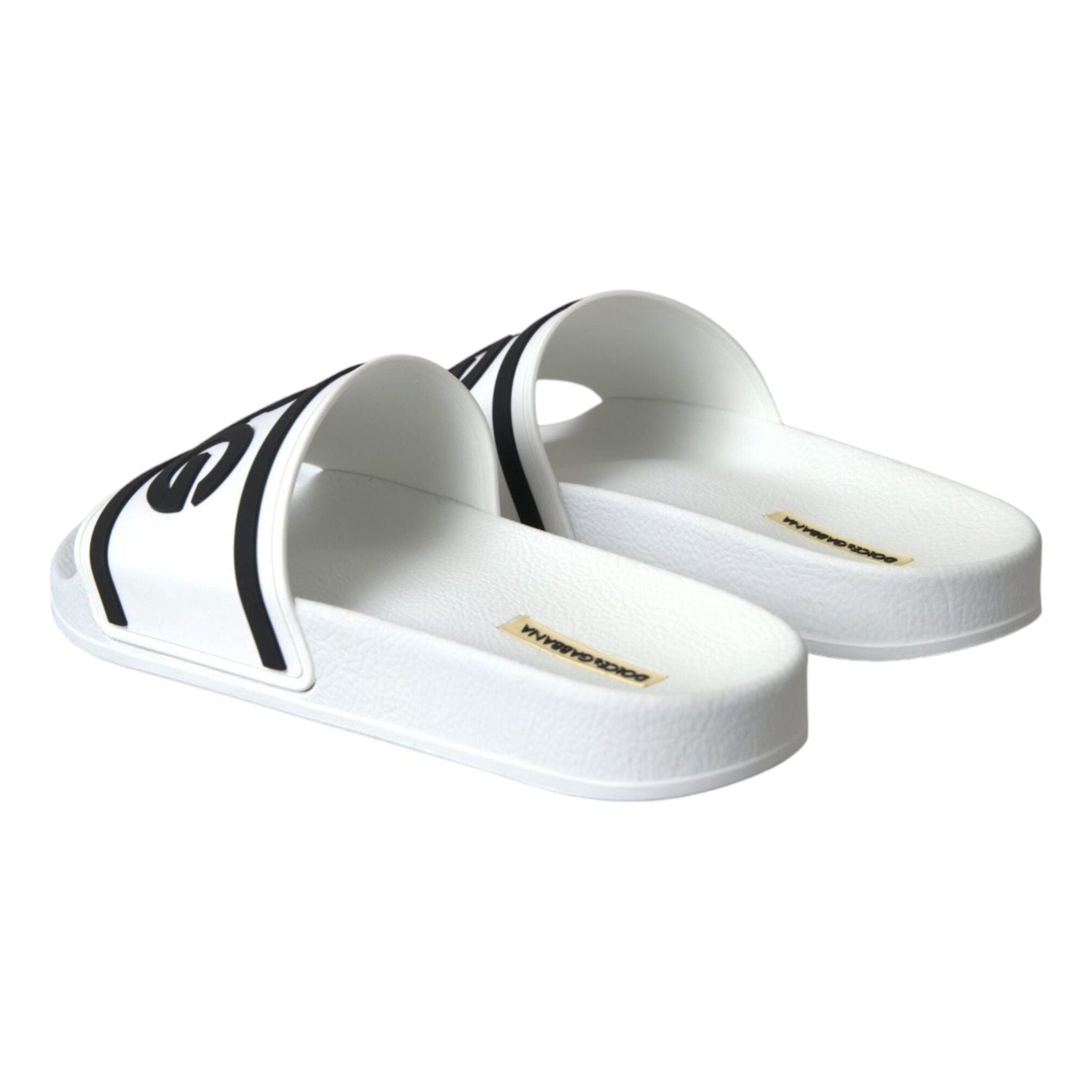 White Black Sandals Rubber Beachwear Shoes