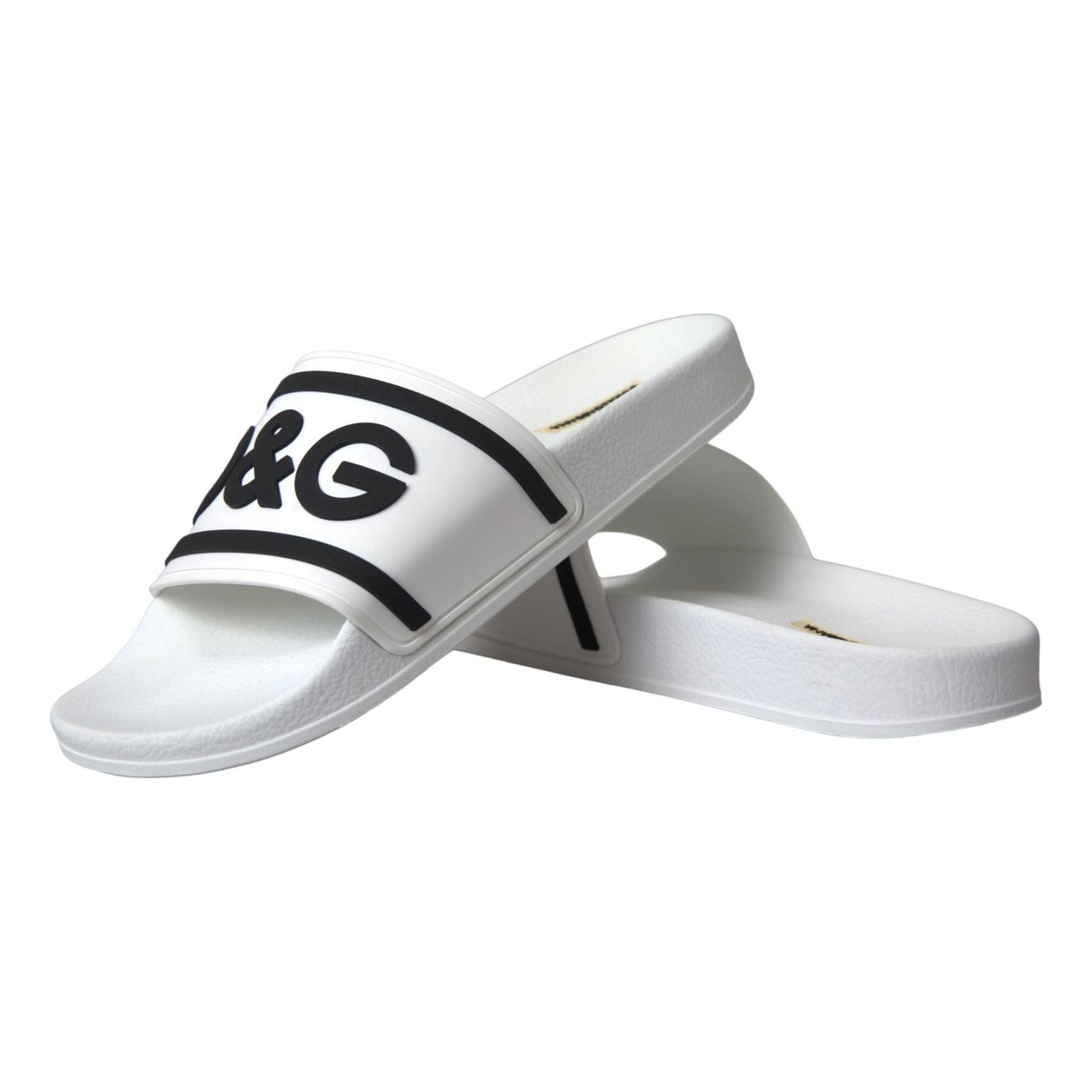 White Black Sandals Rubber Beachwear Shoes