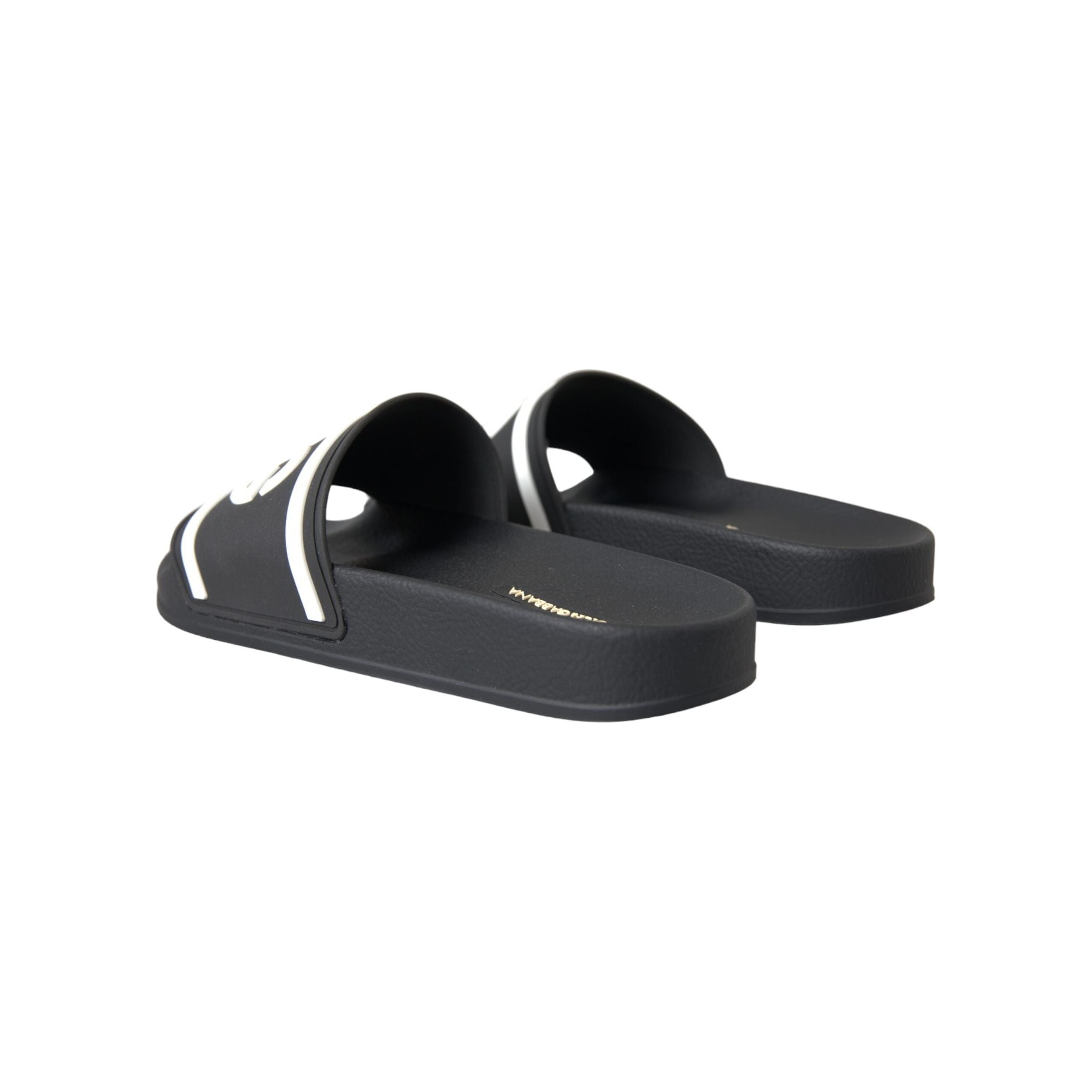 Black White Sandals Rubber Beachwear Shoes