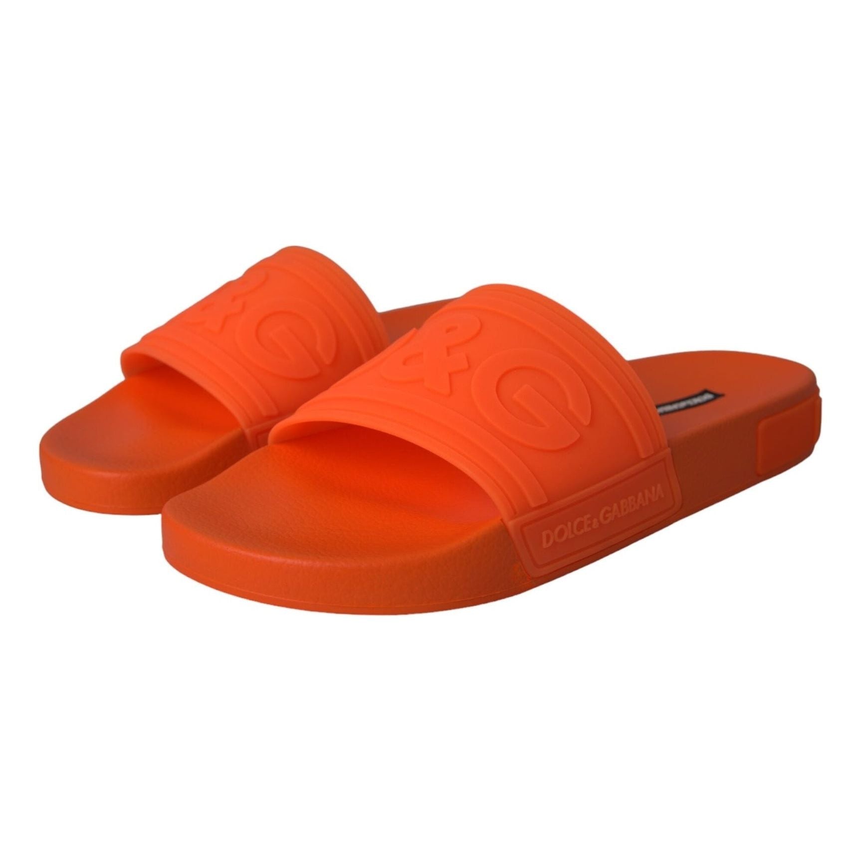 Orange Rubber Slides Sandals Beachwear Shoes