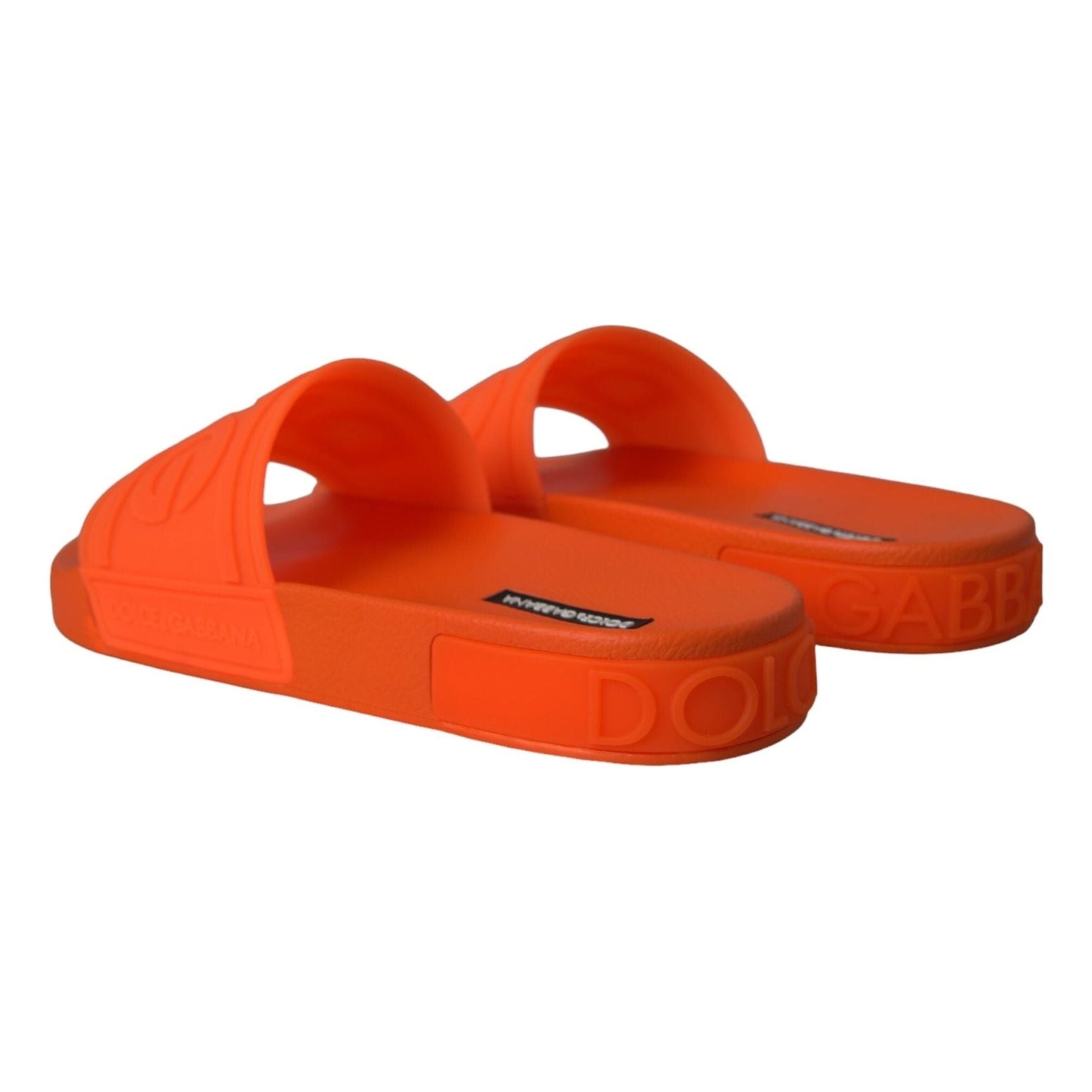 Orange Rubber Slides Sandals Beachwear Shoes