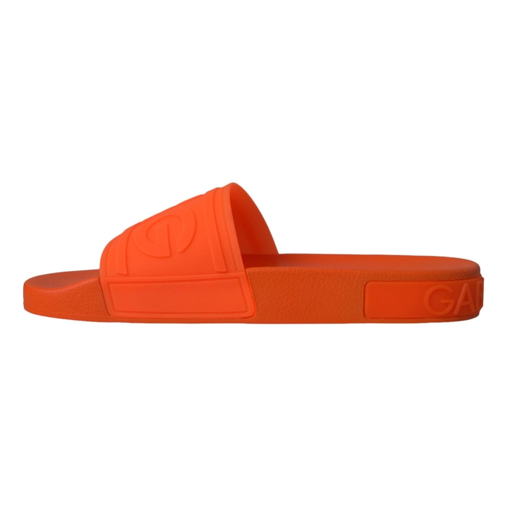 Orange Rubber Slides Sandals Beachwear Shoes