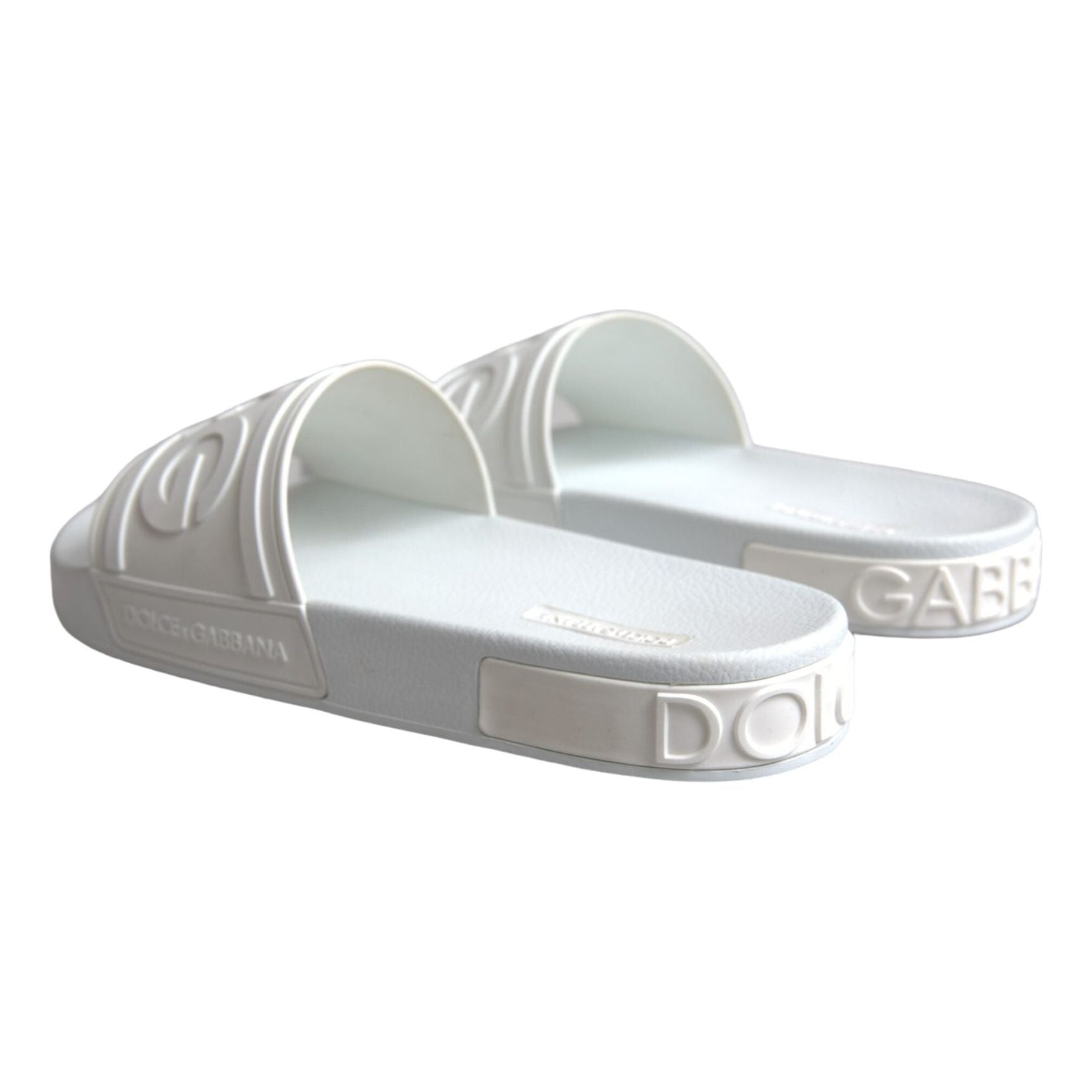 White Rubber Slides Sandals Beachwear Shoes