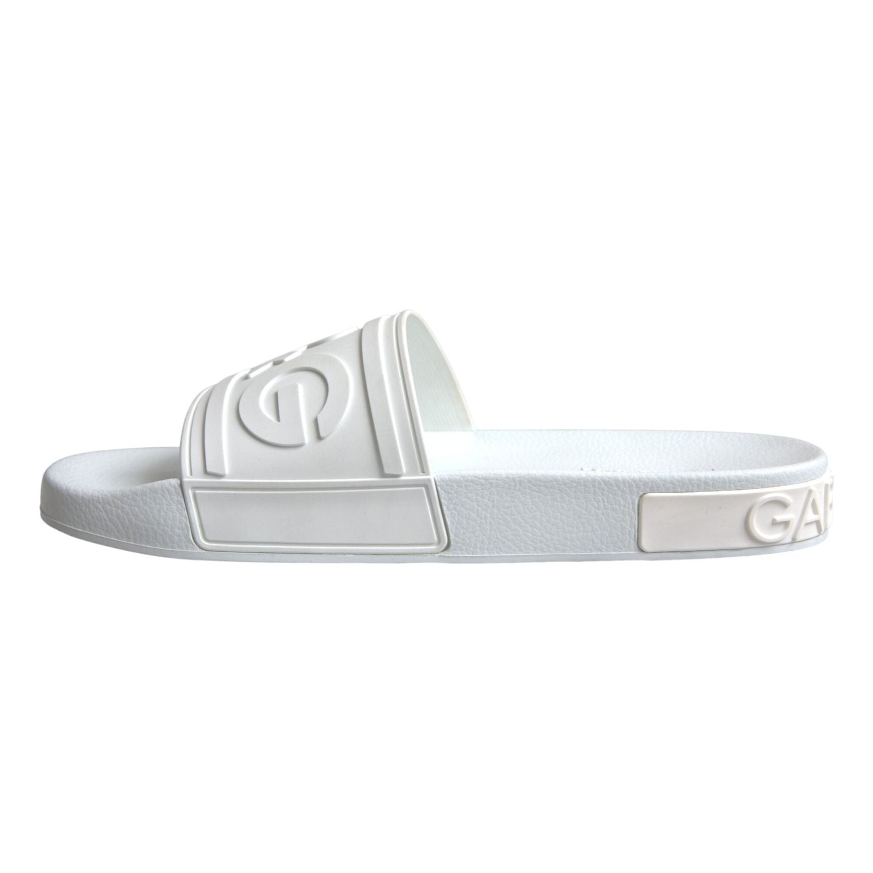 White Rubber Slides Sandals Beachwear Shoes