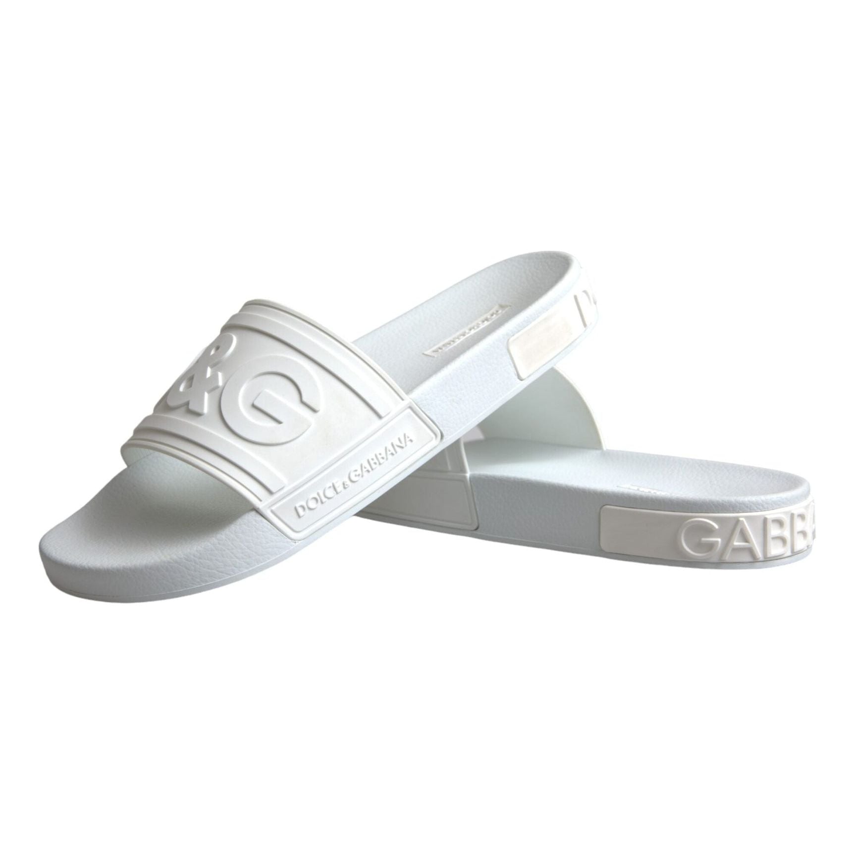 White Rubber Slides Sandals Beachwear Shoes