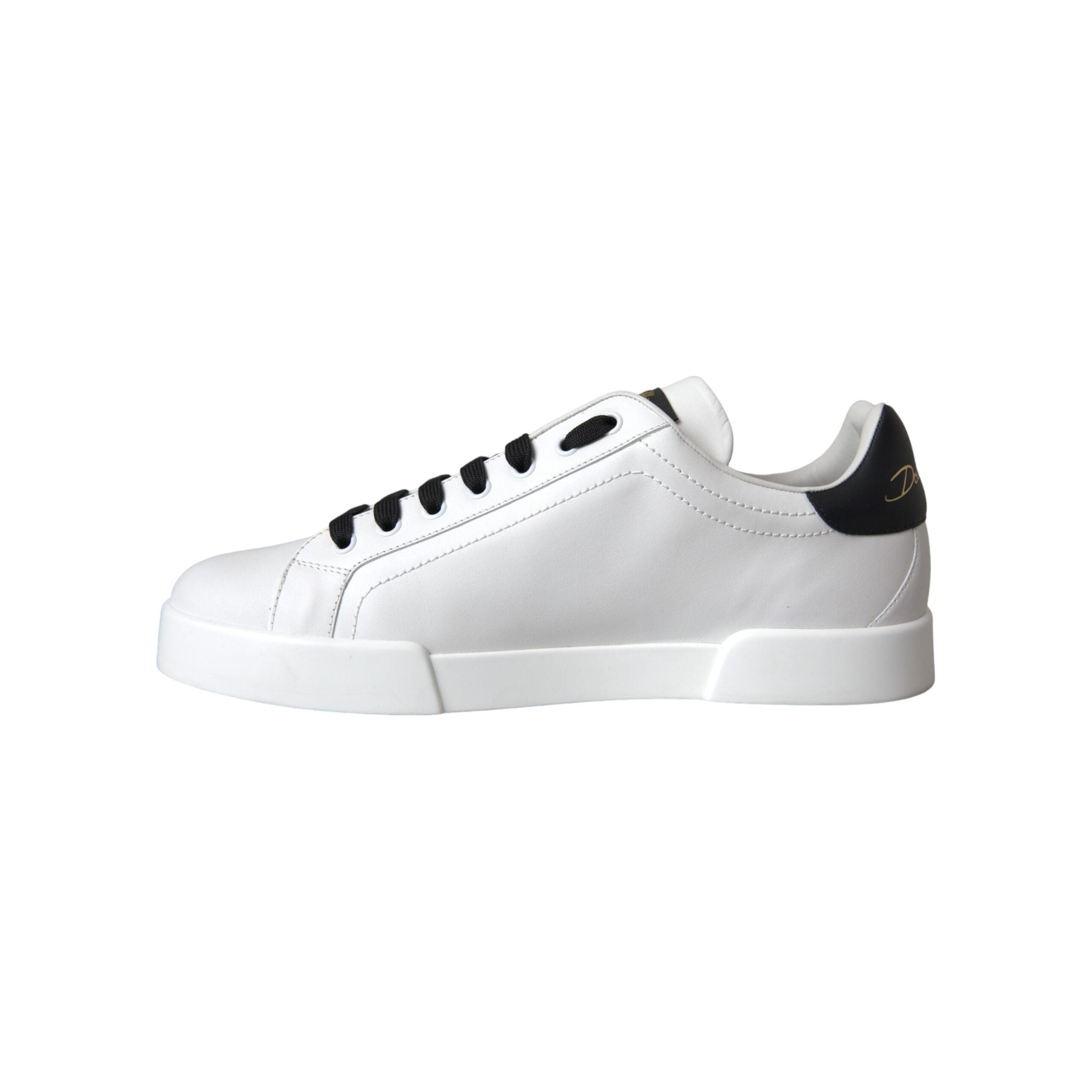 White Leather DG Logo Casual Low Top Sneakers Shoes