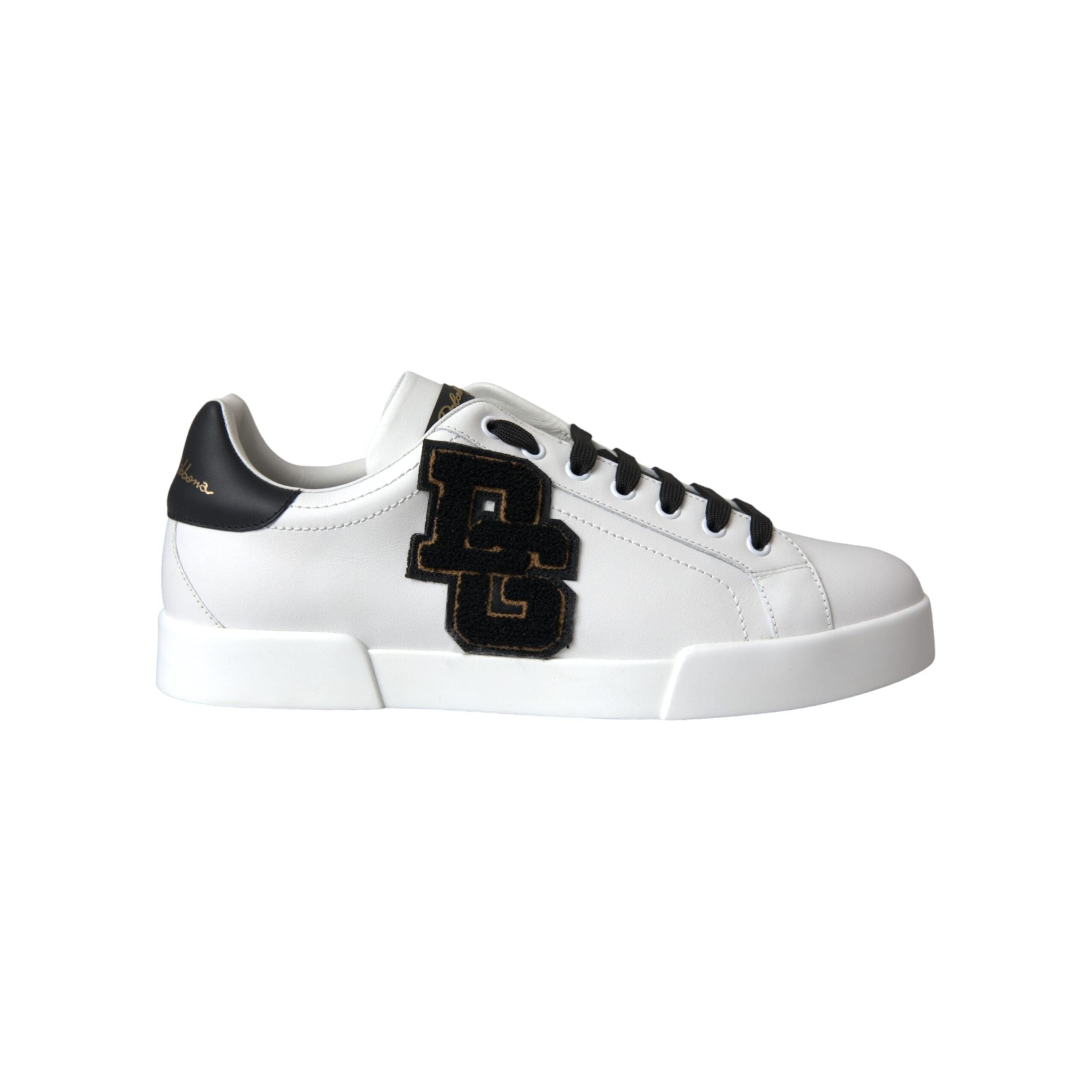 White Leather DG Logo Casual Low Top Sneakers Shoes