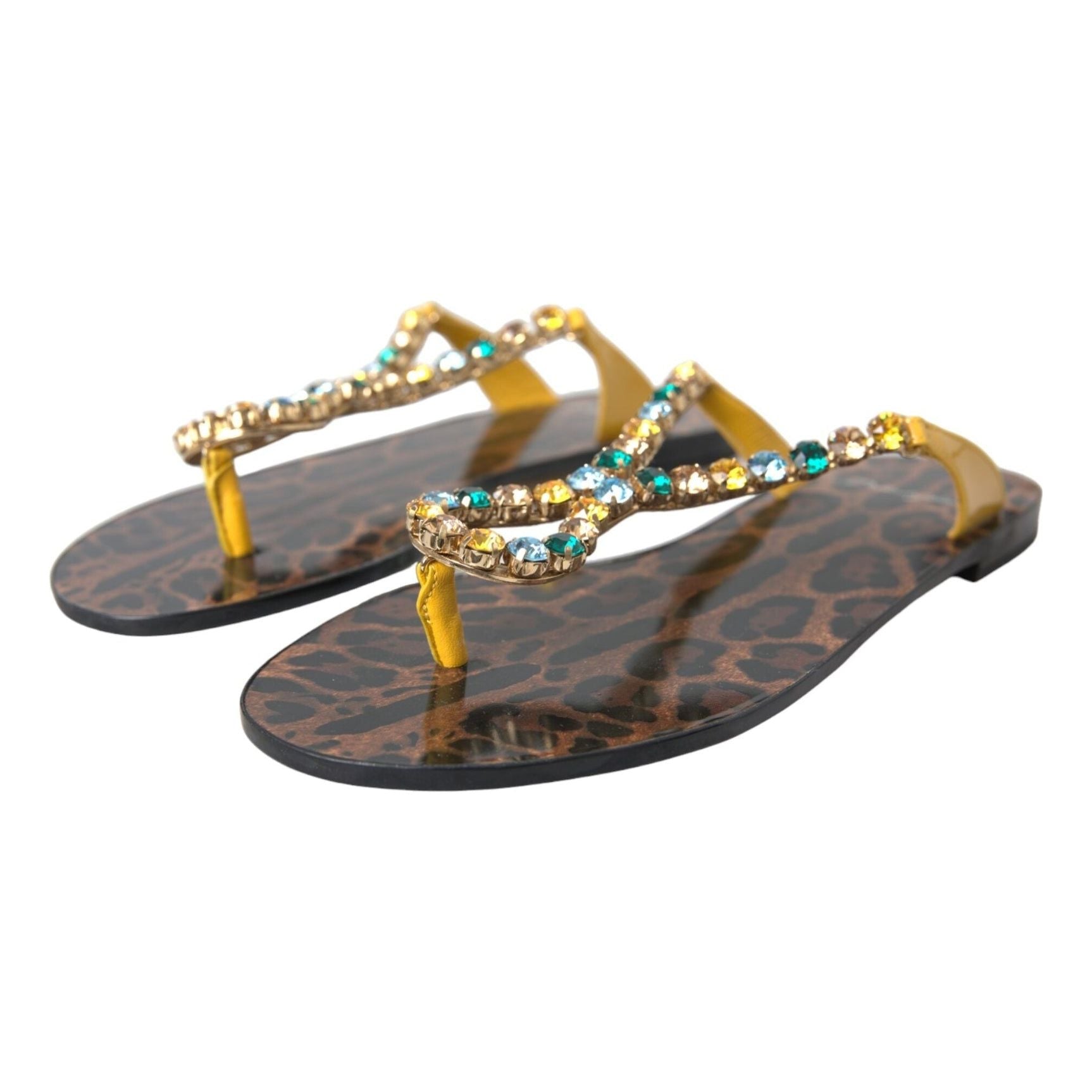 Multicolor Crystal Sandals Flip Flops Shoes