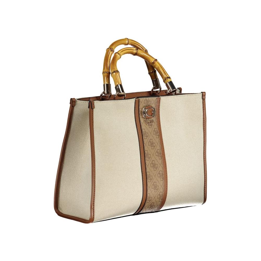 Beige Cotton Handbag