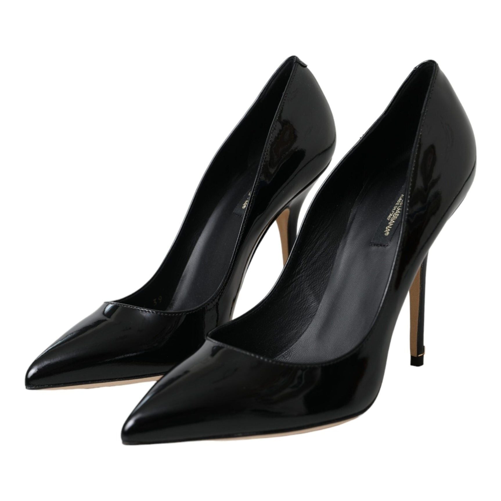 Black Patent Leather Bellucci Pumps Heels Shoes