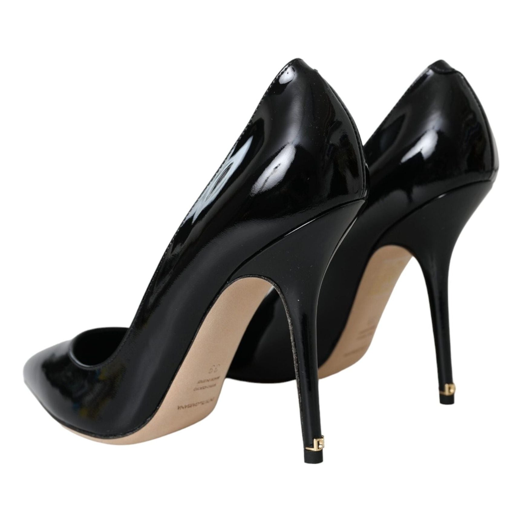 Black Patent Leather Bellucci Pumps Heels Shoes