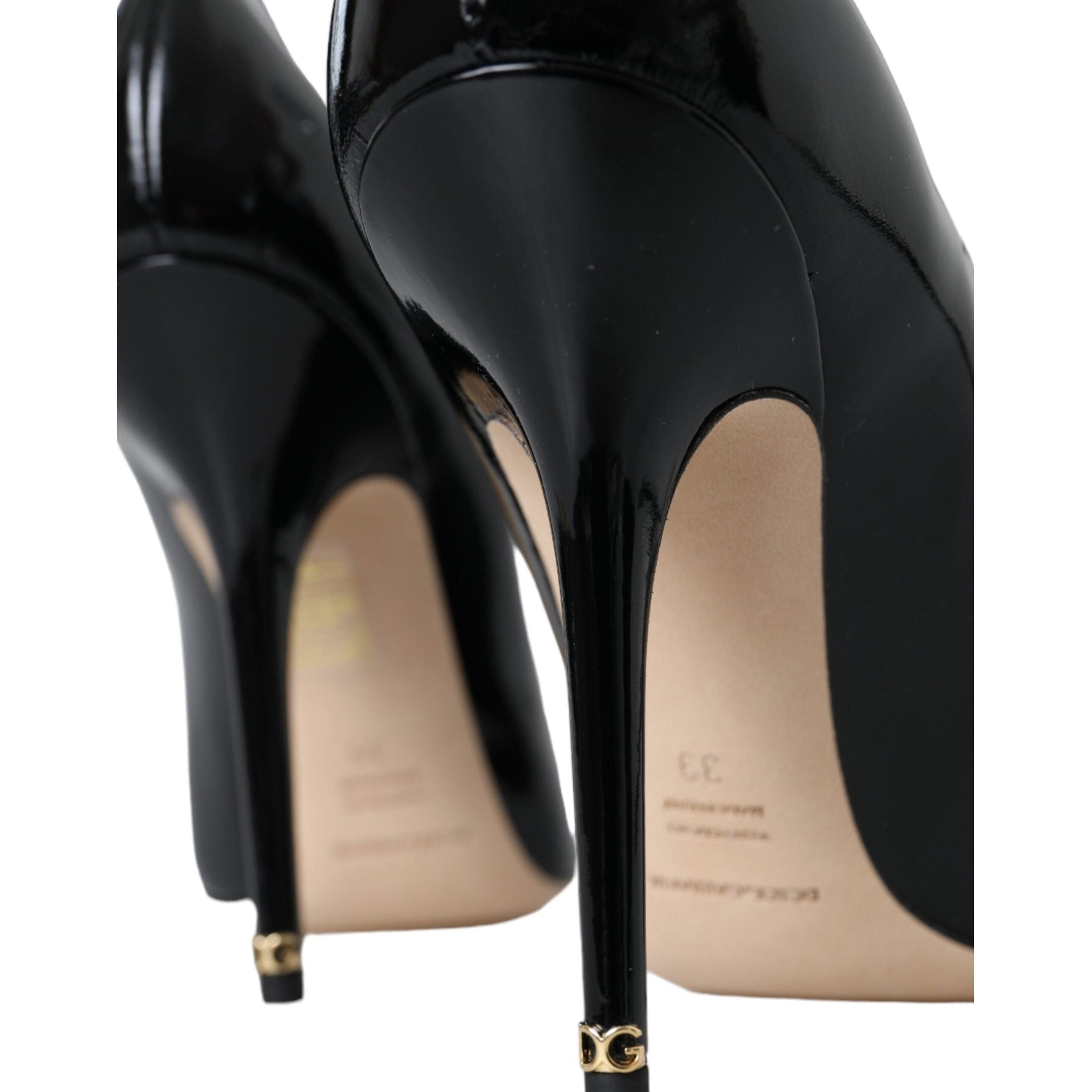 Black Patent Leather Bellucci Pumps Heels Shoes