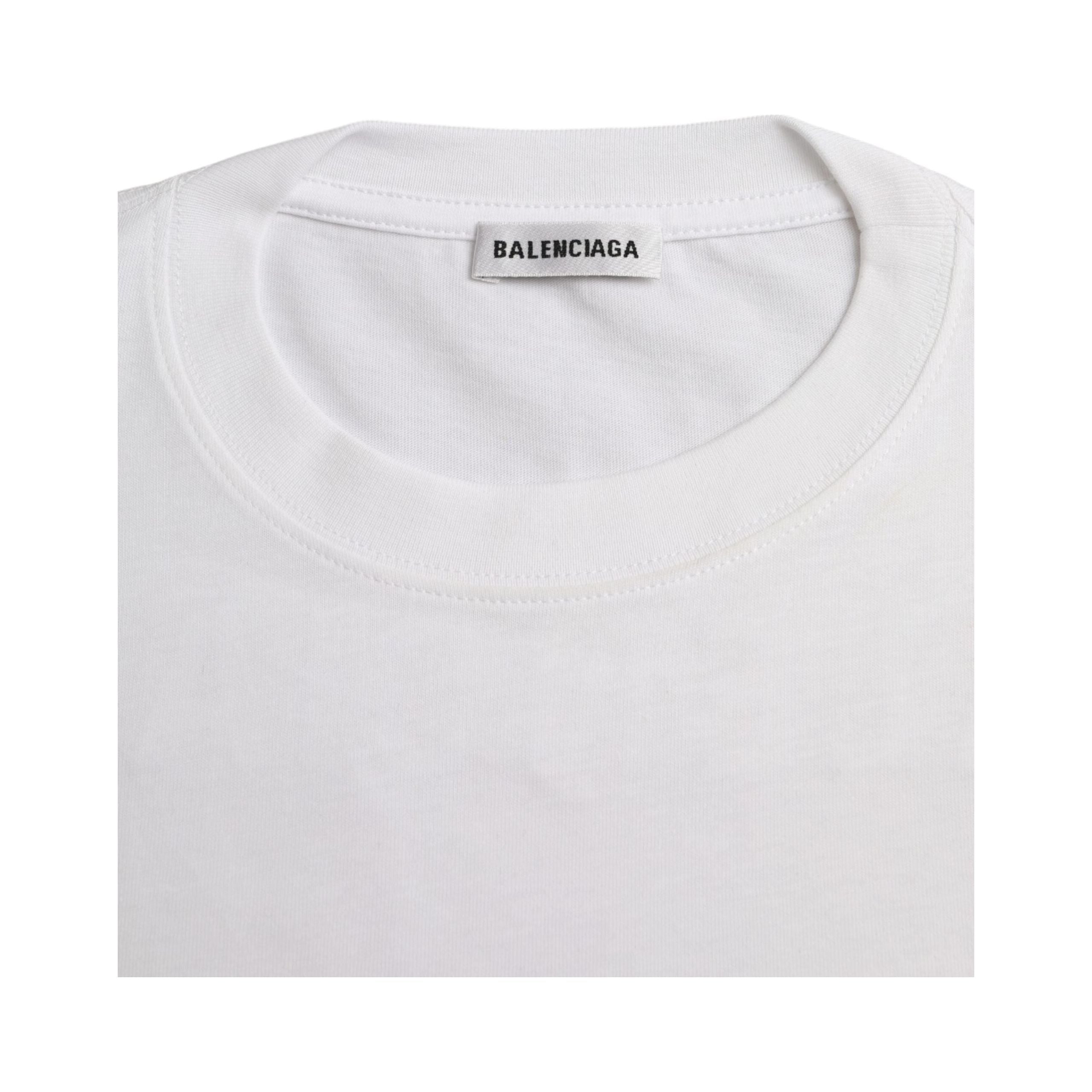 White Cotton Crew Neck Short Sleeves T-shirt