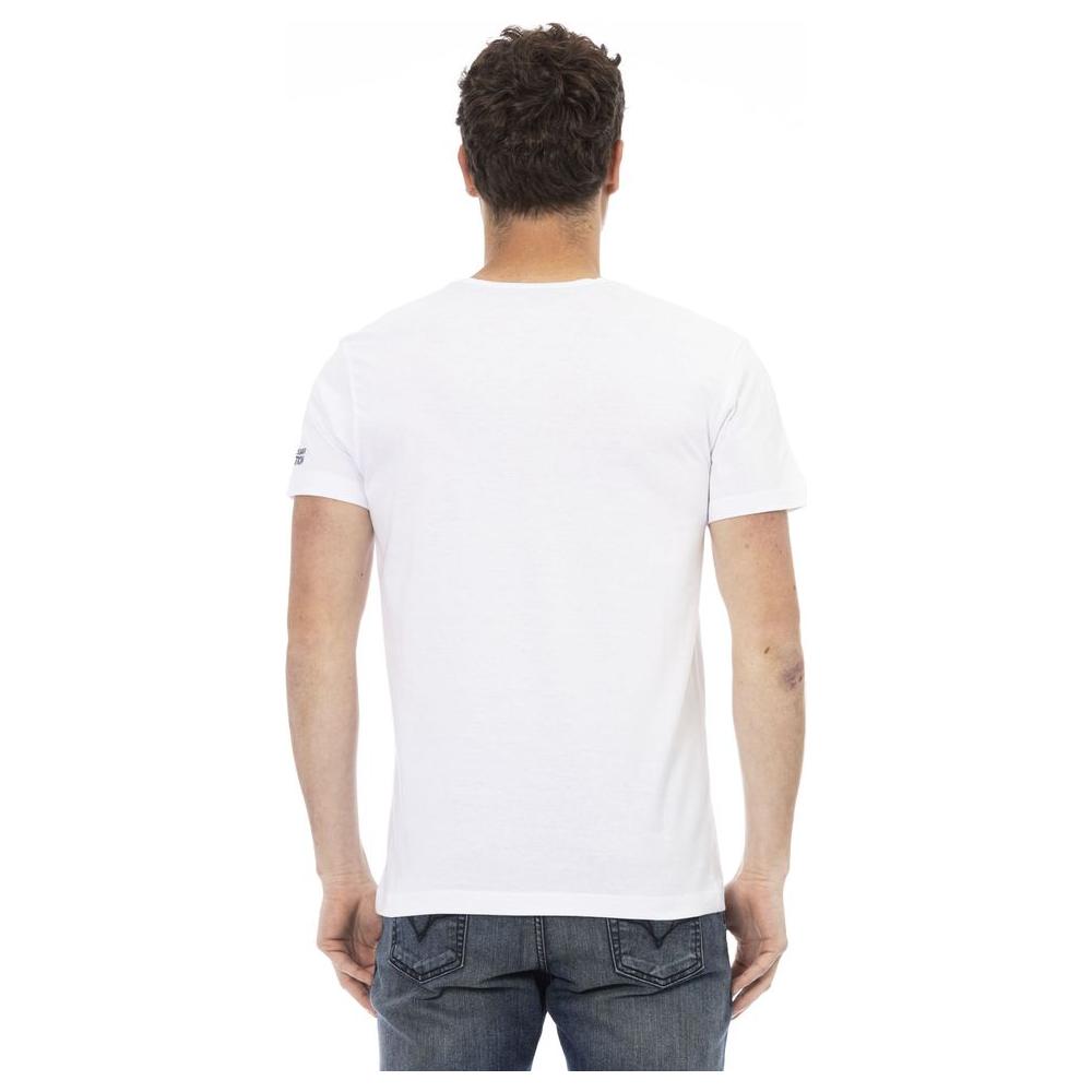 White Cotton Men T-Shirt