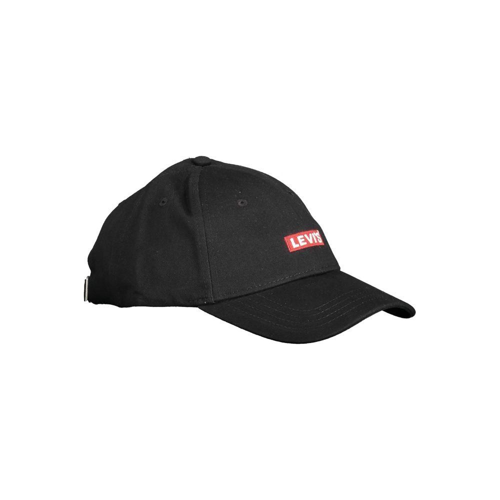 Chic Embroidered Visor Cap in Elegant Black