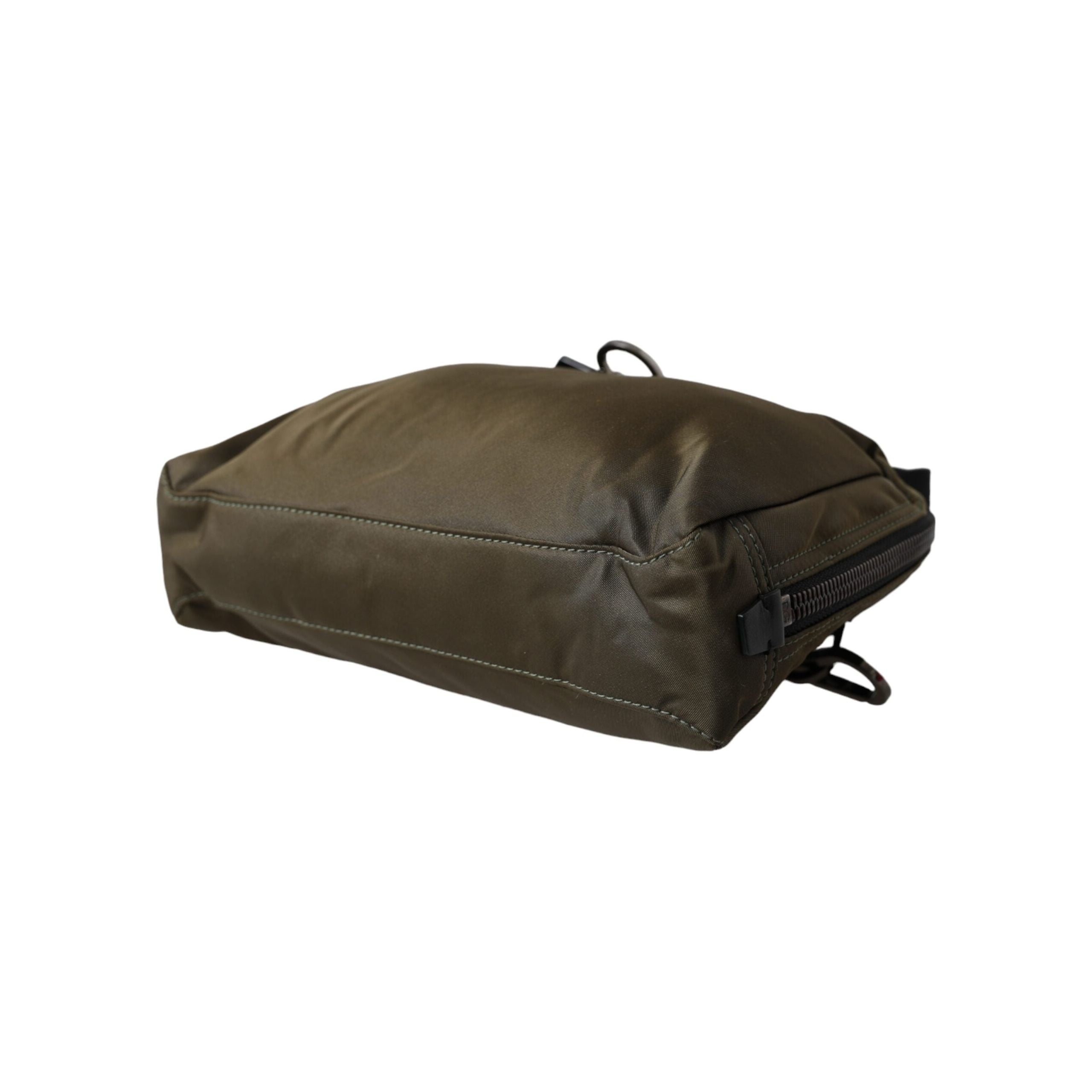 Army Green Nylon Logo Clutch Crossbody Shoulder Bag