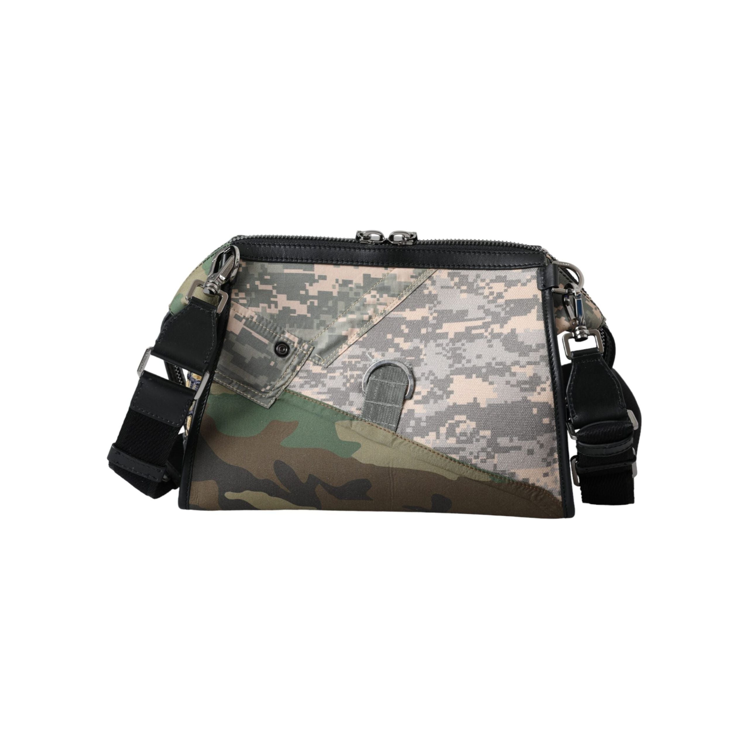 Multicolor Camouflage Patchwork Crossbody Bag