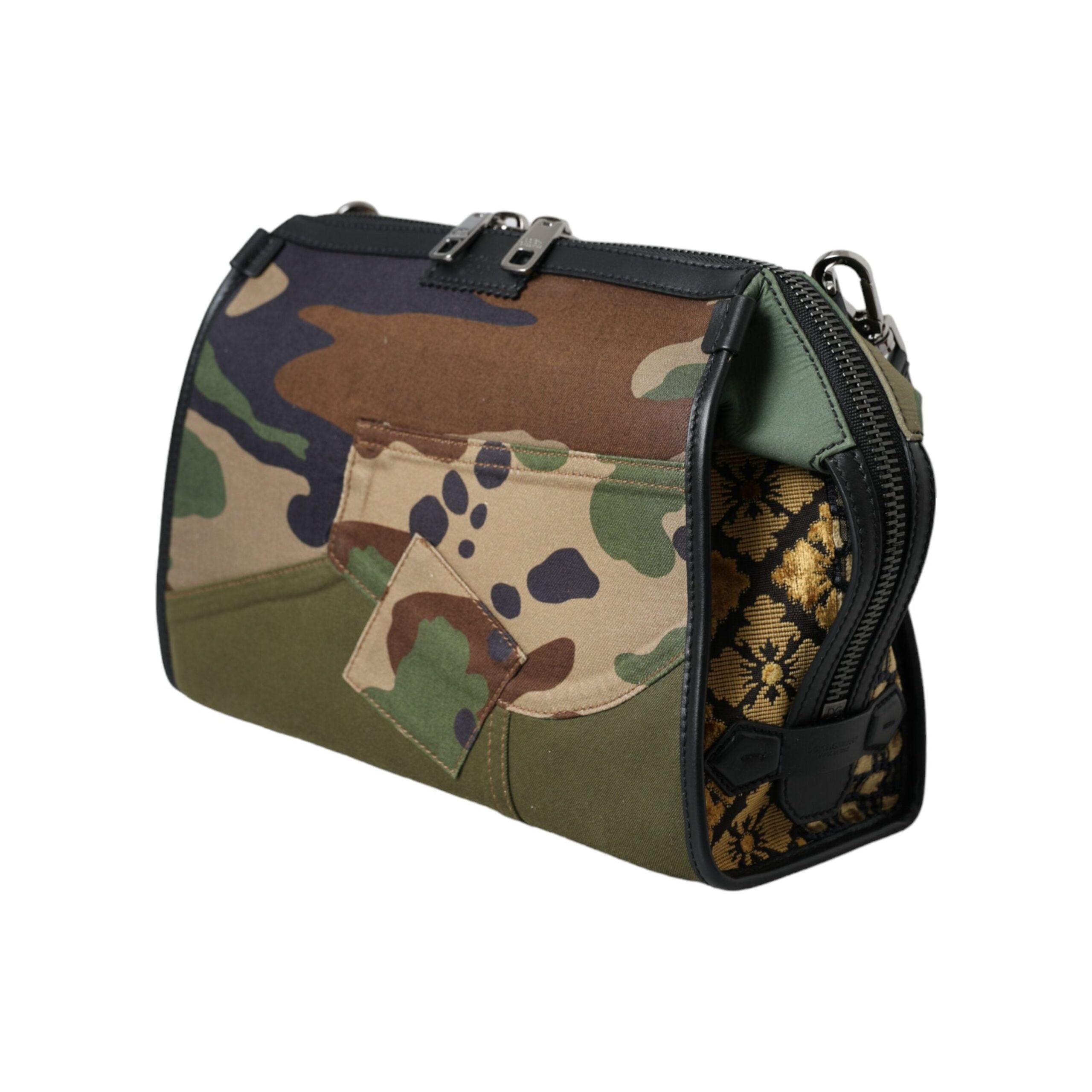 Multicolor Camouflage Patchwork Crossbody Bag