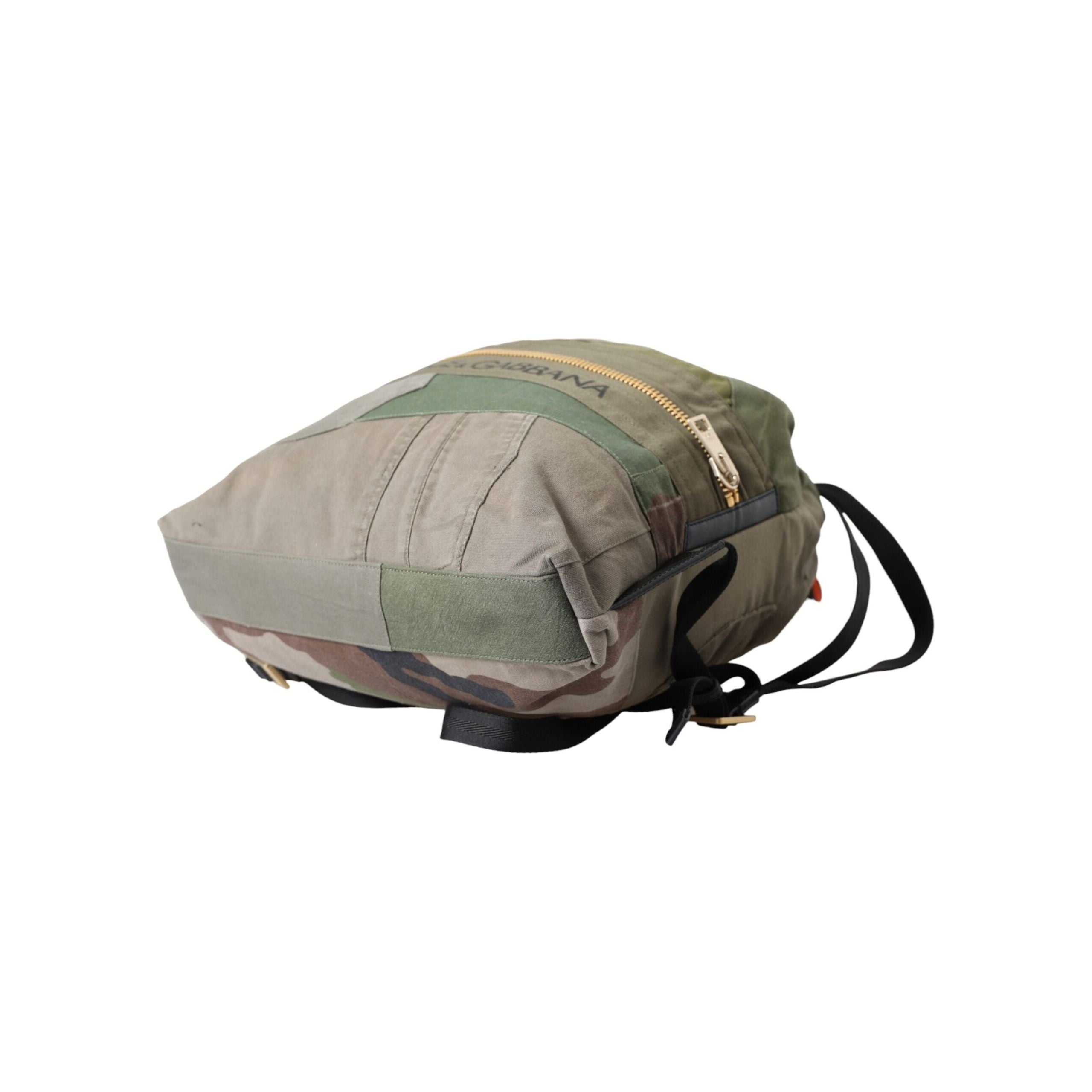 Military Green Patchwork Rucksack Backpack Bag