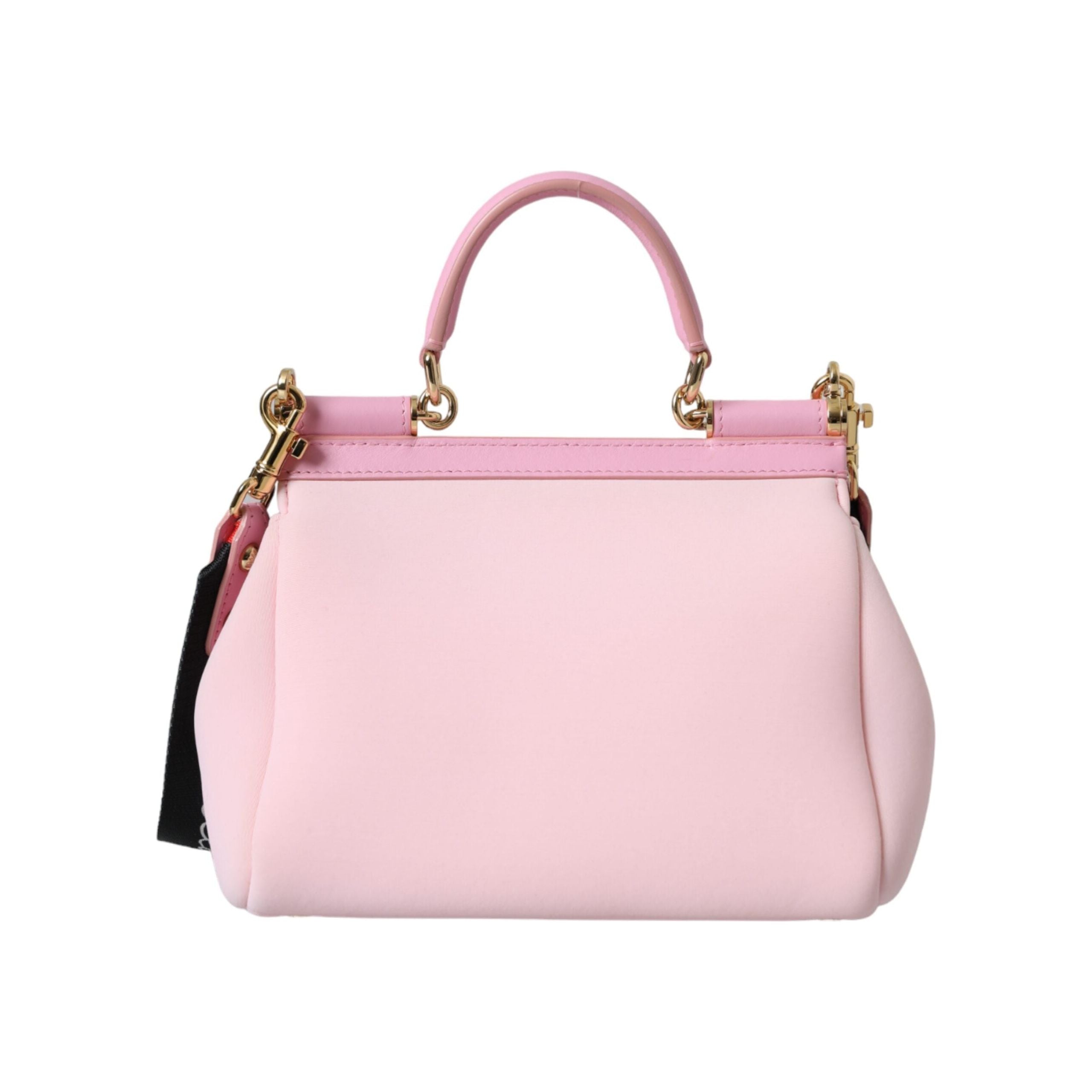 Pink SICILY Neoprene Top Handle Shoulder Satchel Bag