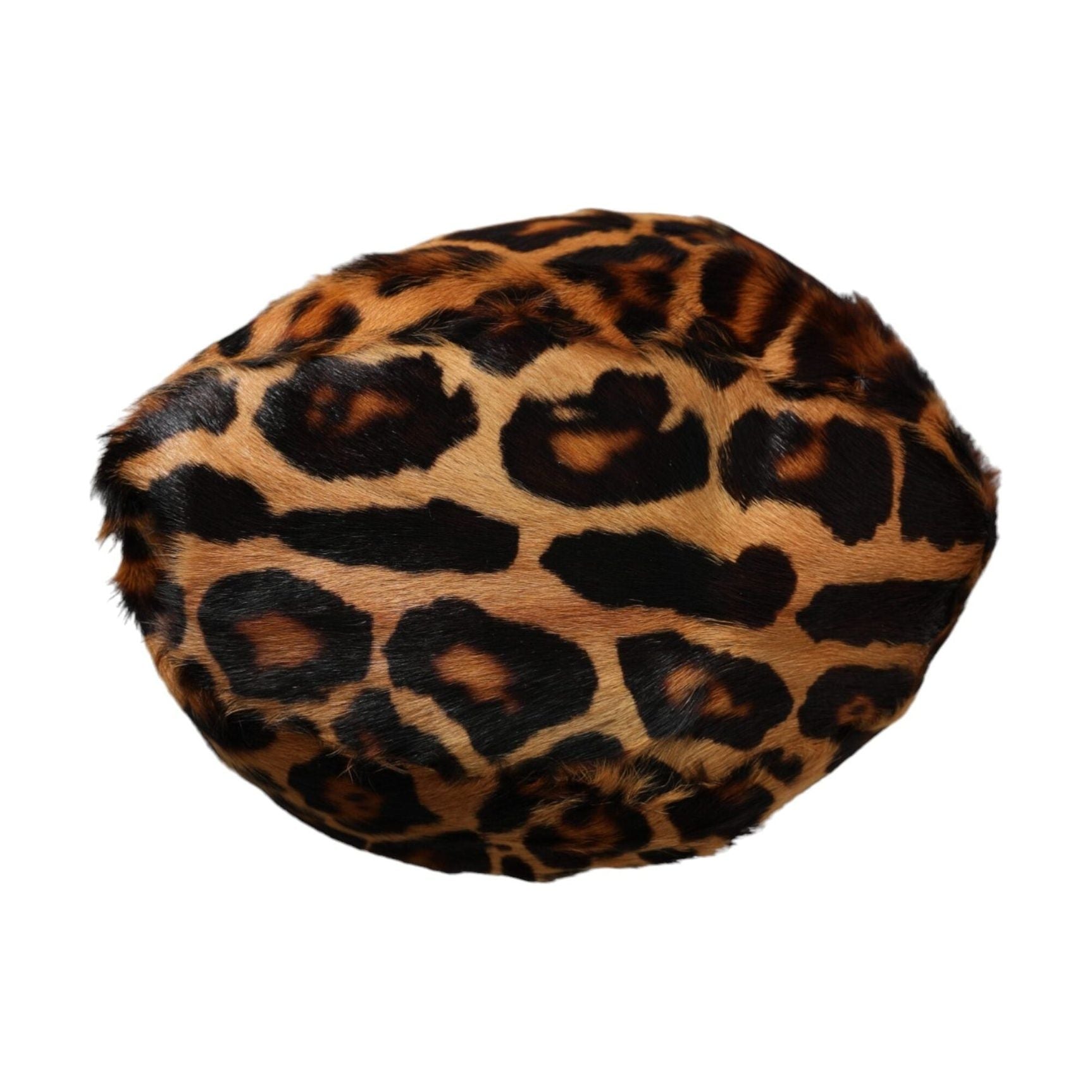 Brown Leopard Fur Women Bucket Hat