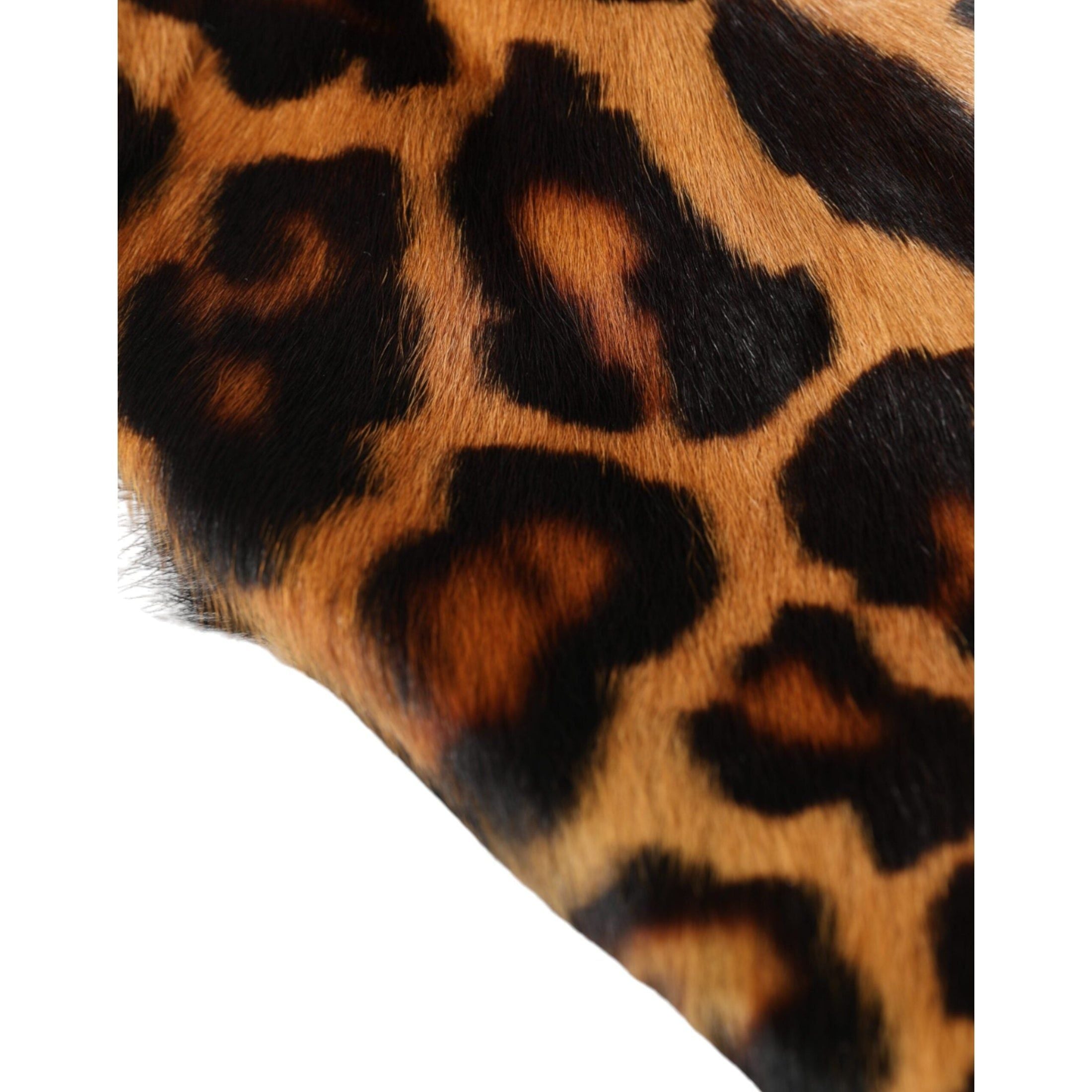 Brown Leopard Fur Women Bucket Hat