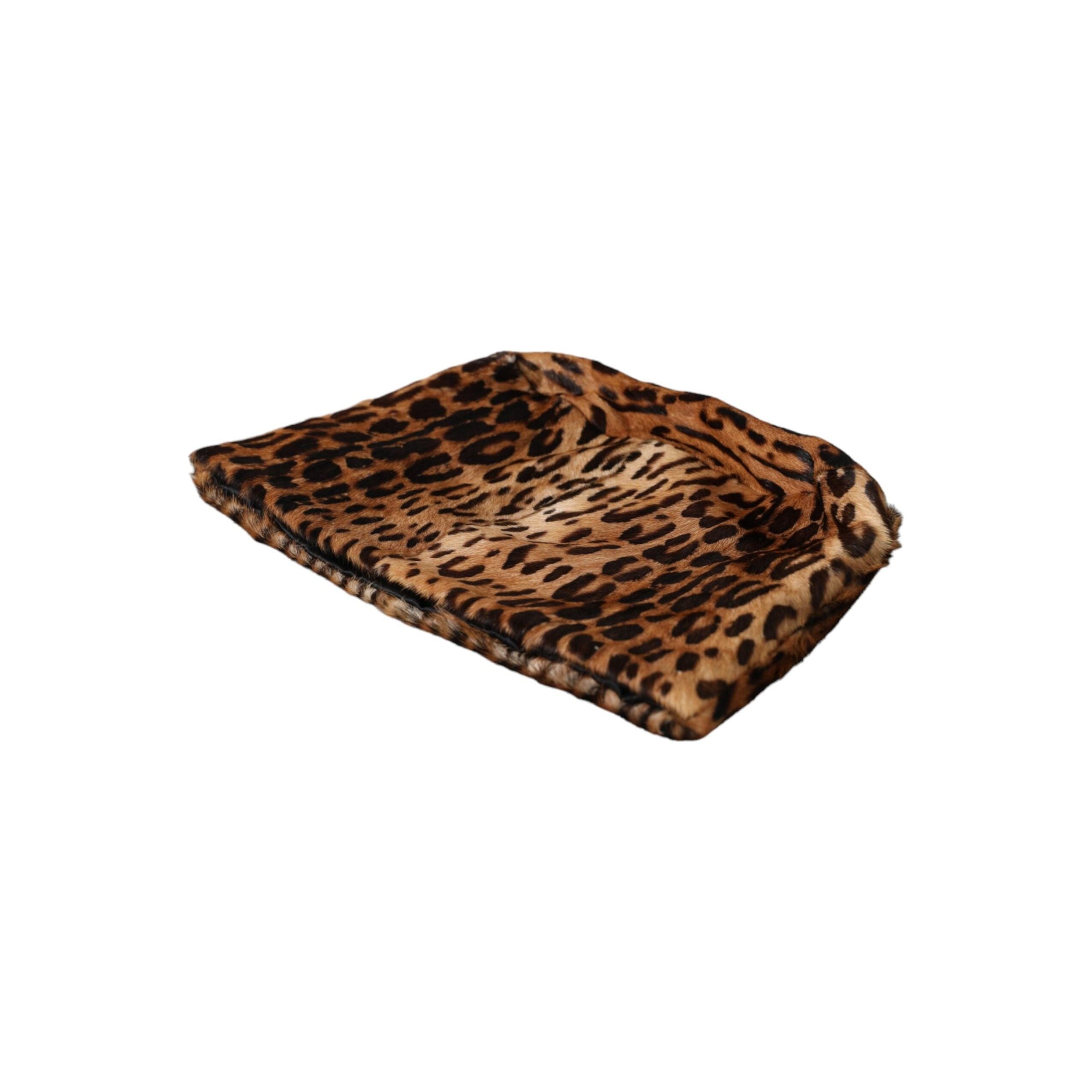 Brown Leopard Fur Women Bucket Hat