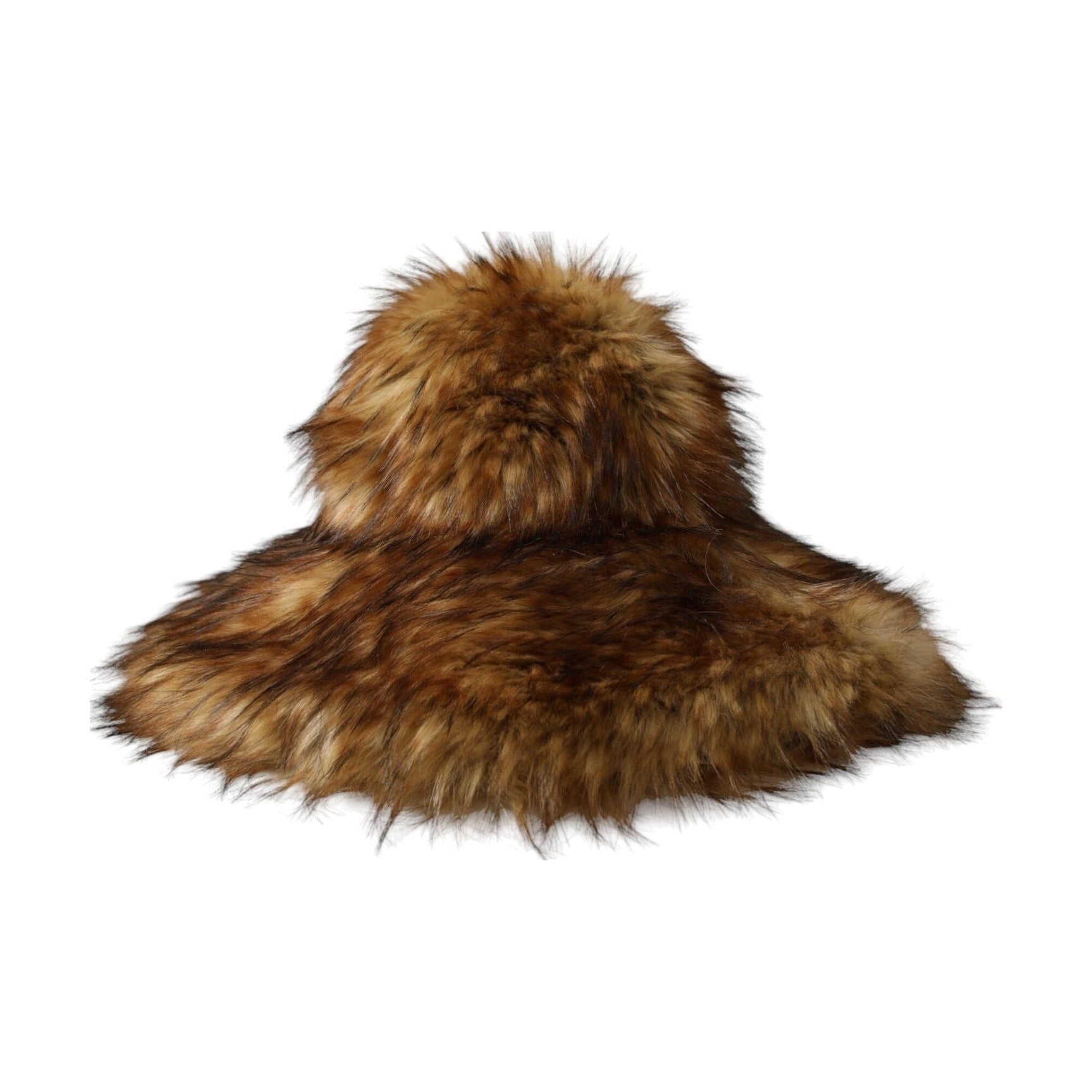 Brown Modacrylic Faux Fur Bucket Hat