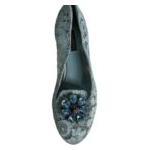 Blue Lace Crystal Ballet Flats Loafers Shoes