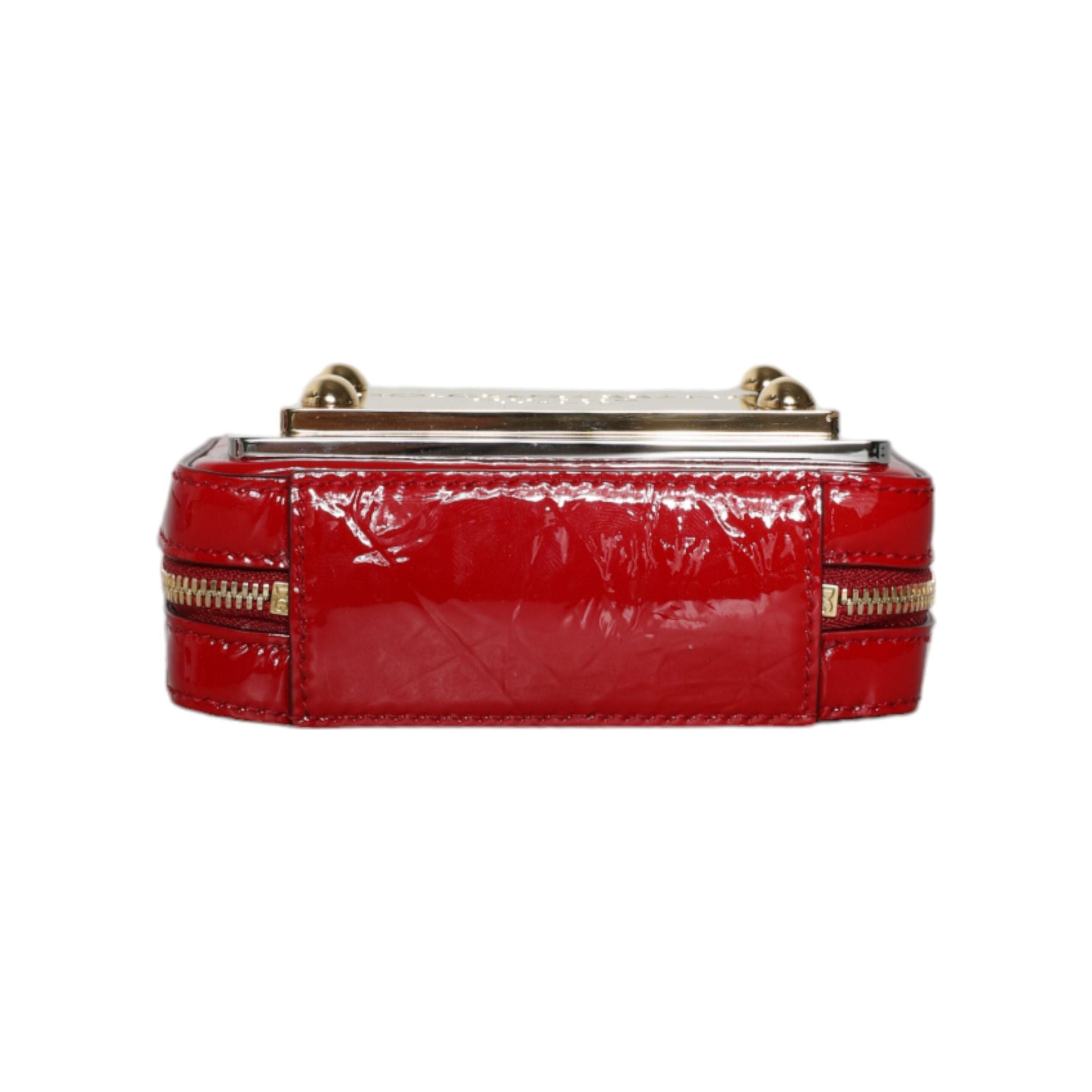 Red Leather Logo Plaque Waist Fanny Pack Women Bag