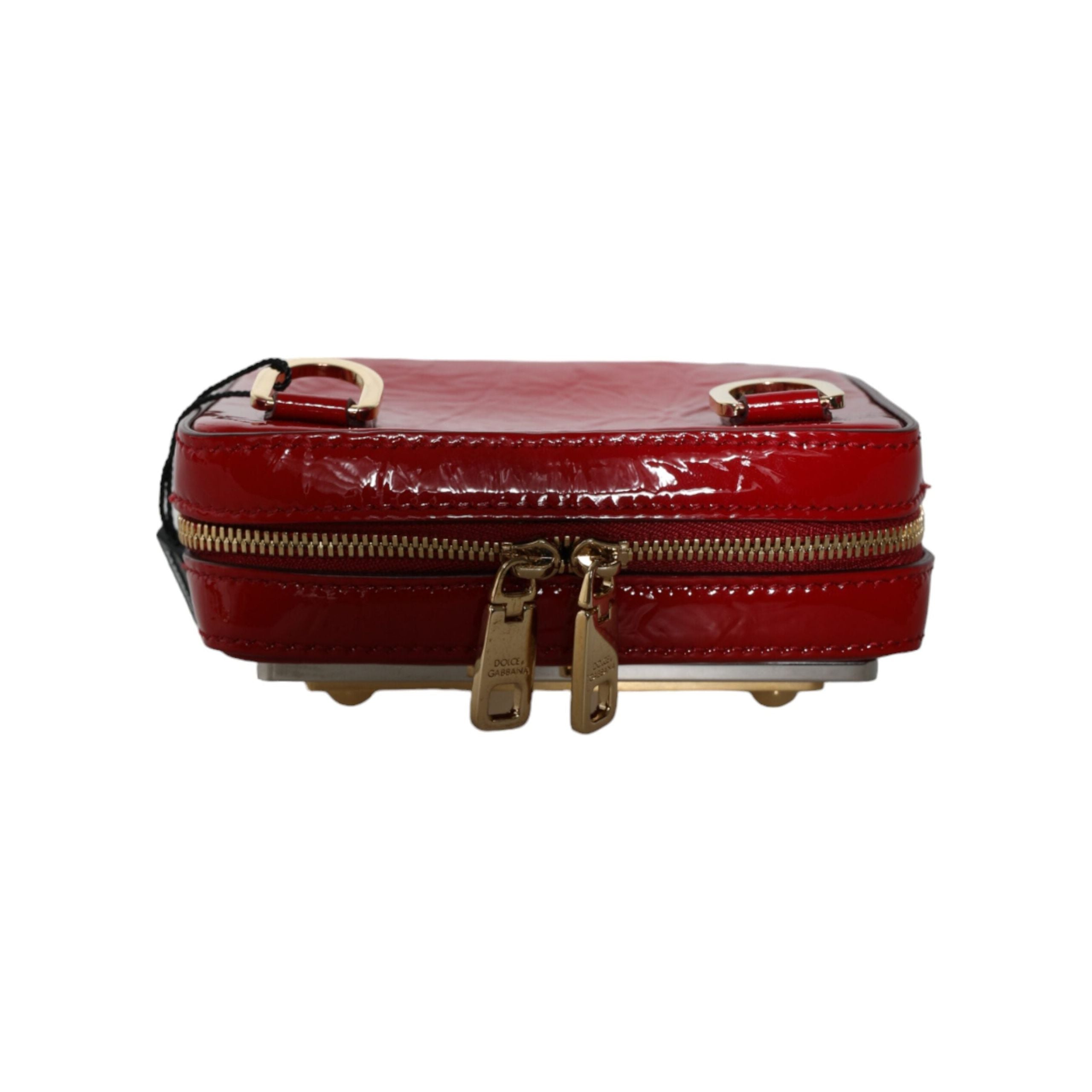 Red Leather Logo Plaque Waist Fanny Pack Women Bag