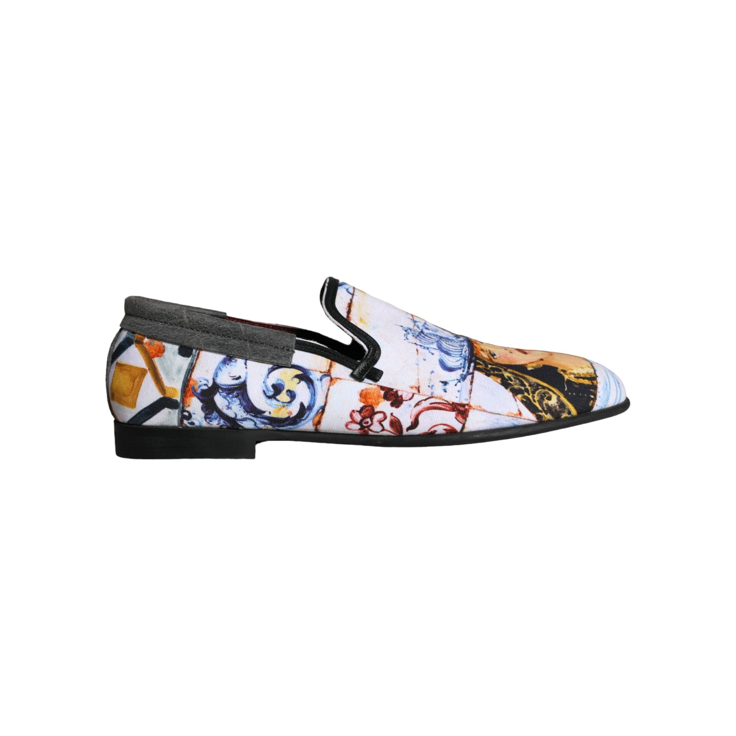 Multicolor Madonna Majolica Amalfi Men Loafers Shoes