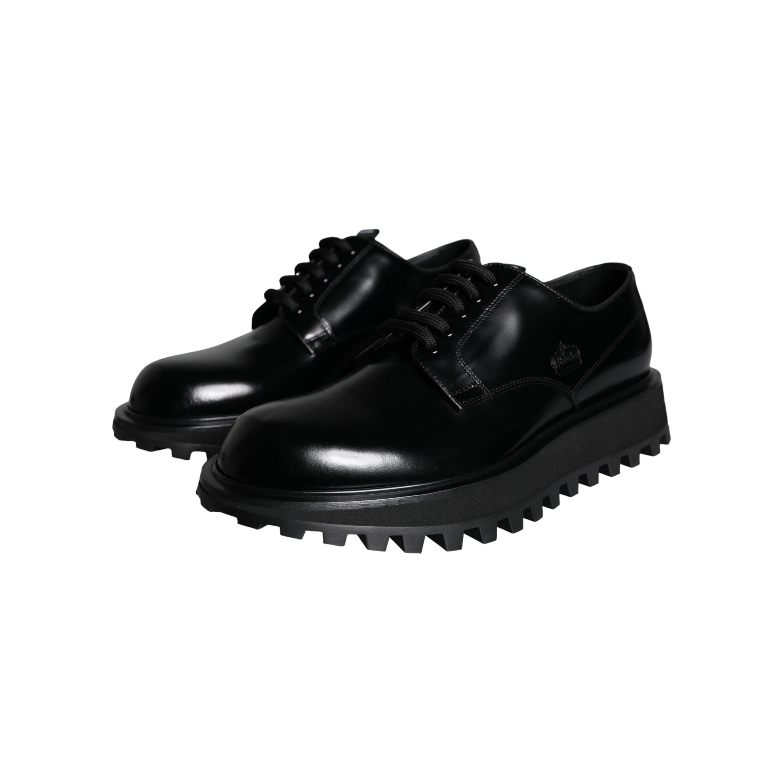 Black Calf Leather Derby Formal Dress Shoes