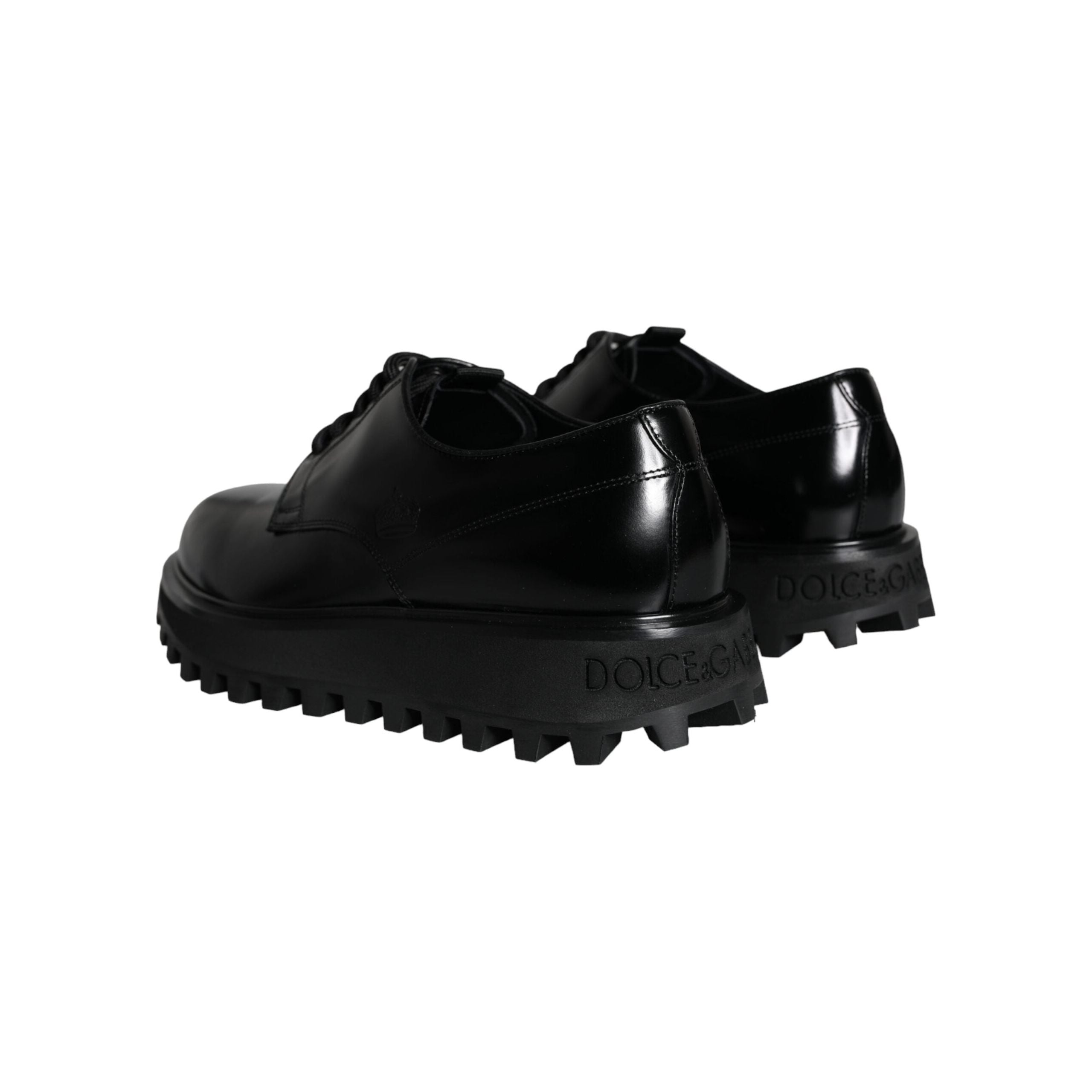 Black Calf Leather Derby Formal Dress Shoes