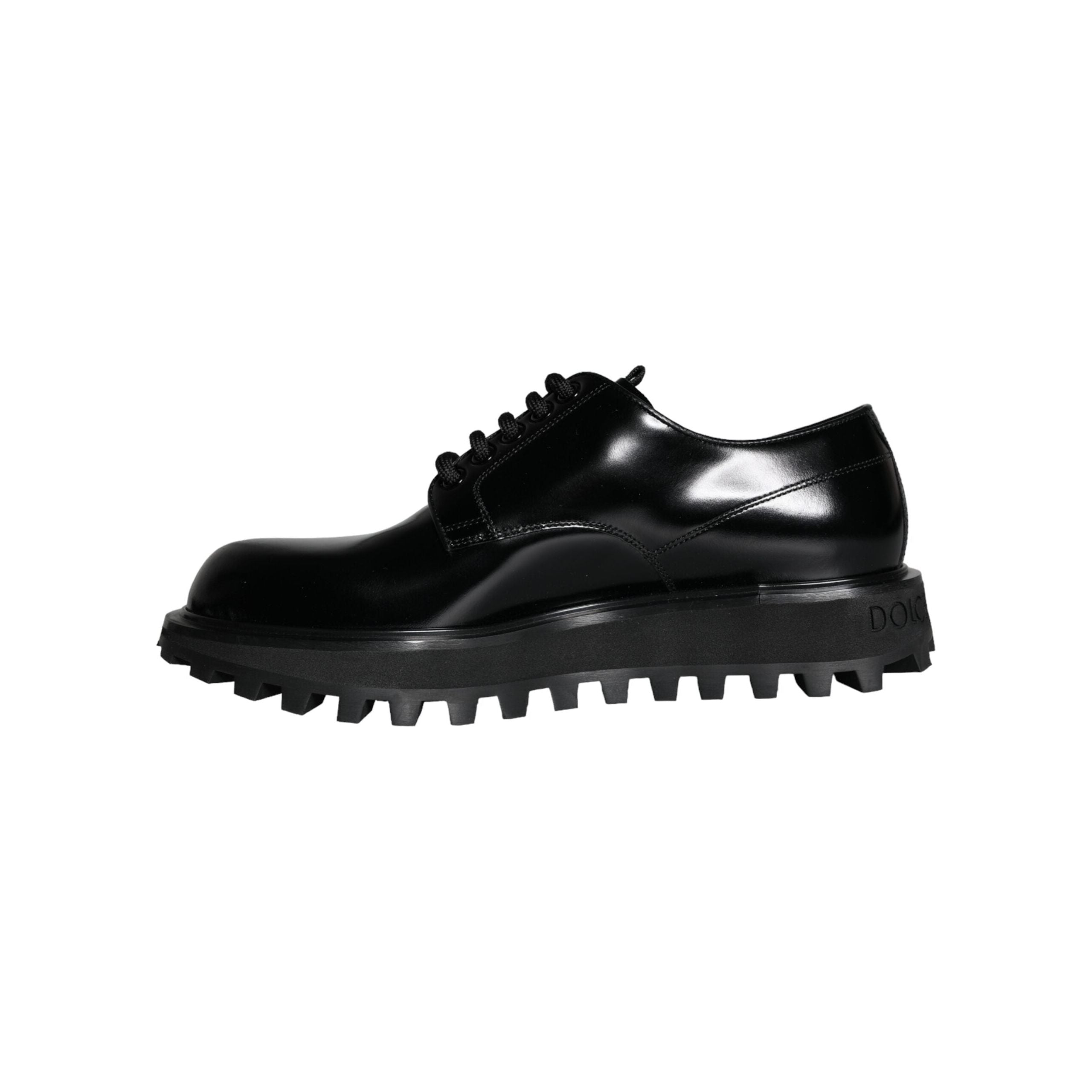 Black Calf Leather Derby Formal Dress Shoes