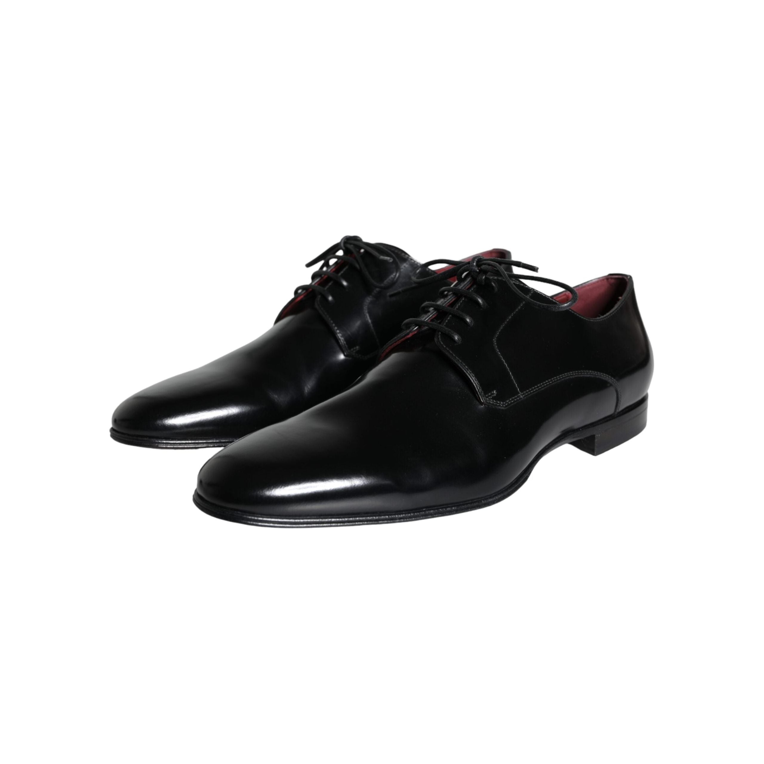 Black Calfskin Leather Derby Dress Men Shoes