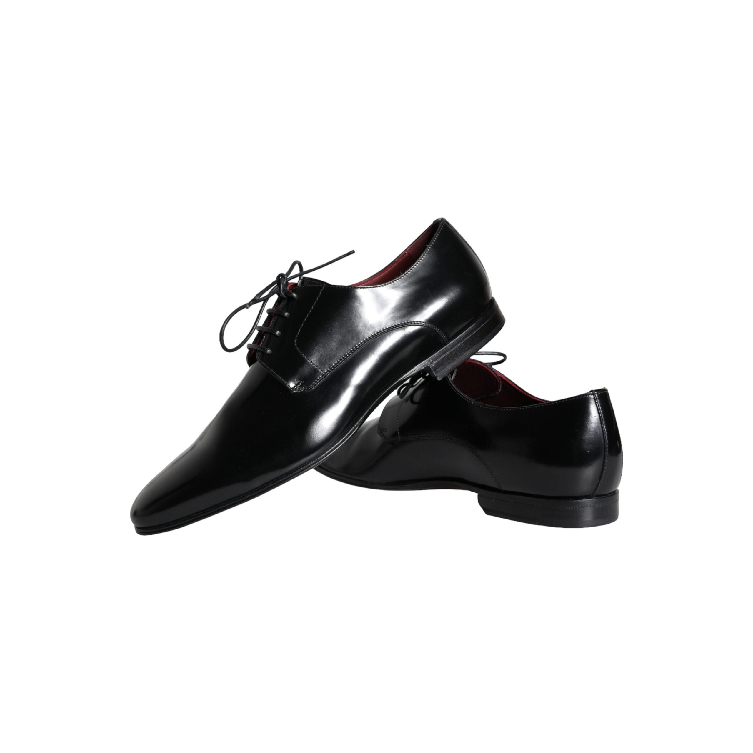 Black Calfskin Leather Derby Dress Men Shoes