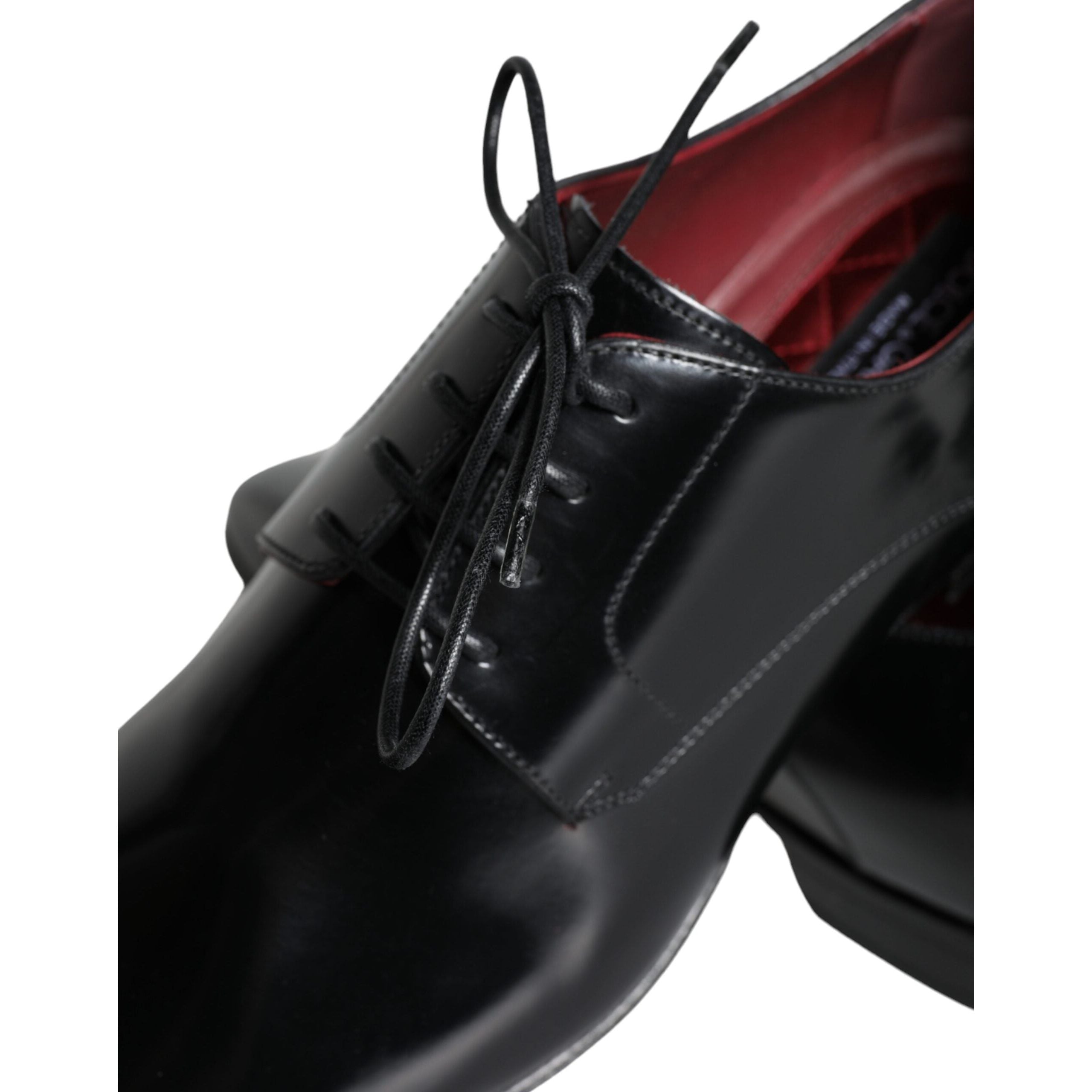 Black Calfskin Leather Derby Dress Men Shoes