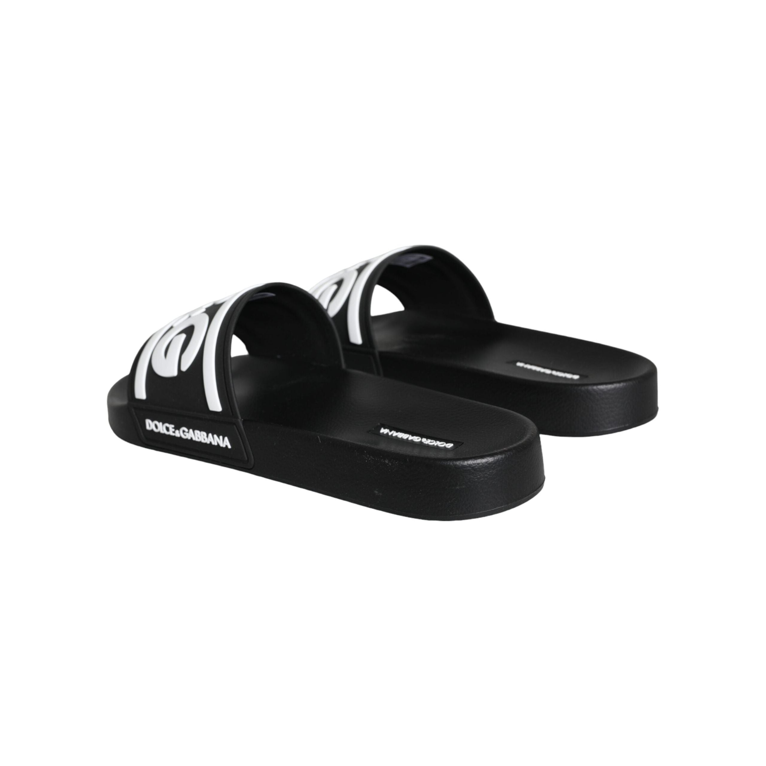 Black White Sandals Rubber Beachwear Shoes