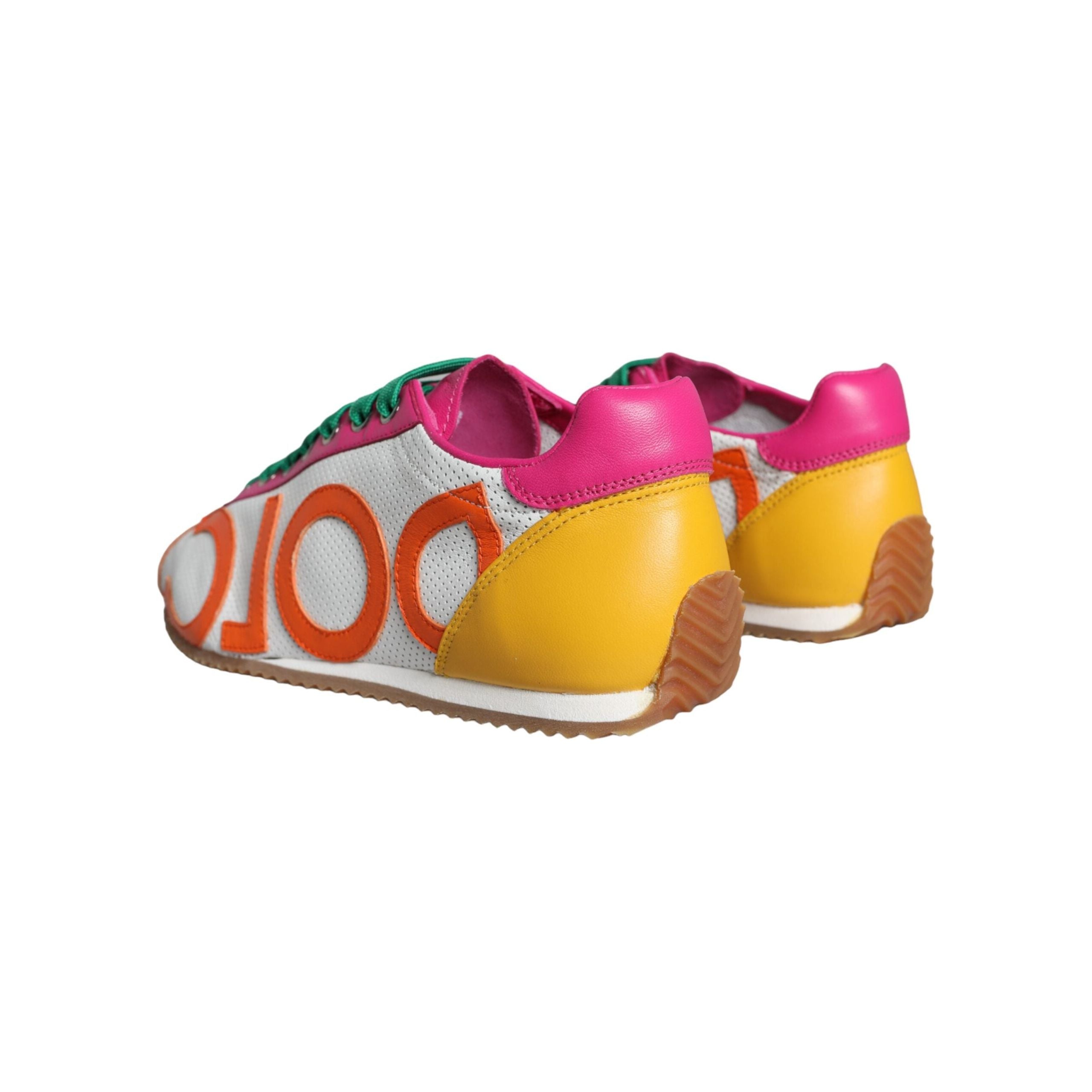 Multicolor Leather Logo Casual Sneakers Shoes