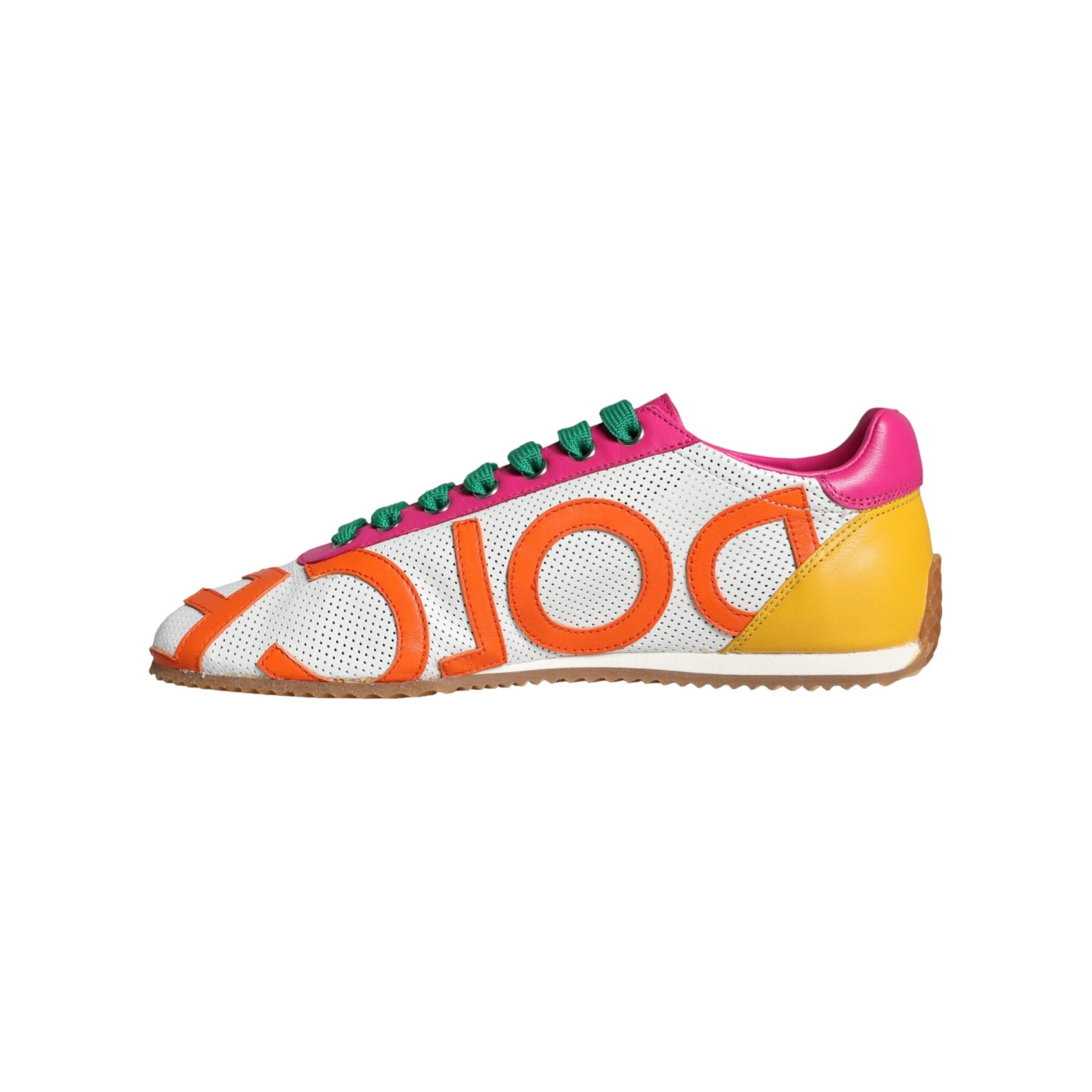 Multicolor Leather Logo Casual Sneakers Shoes