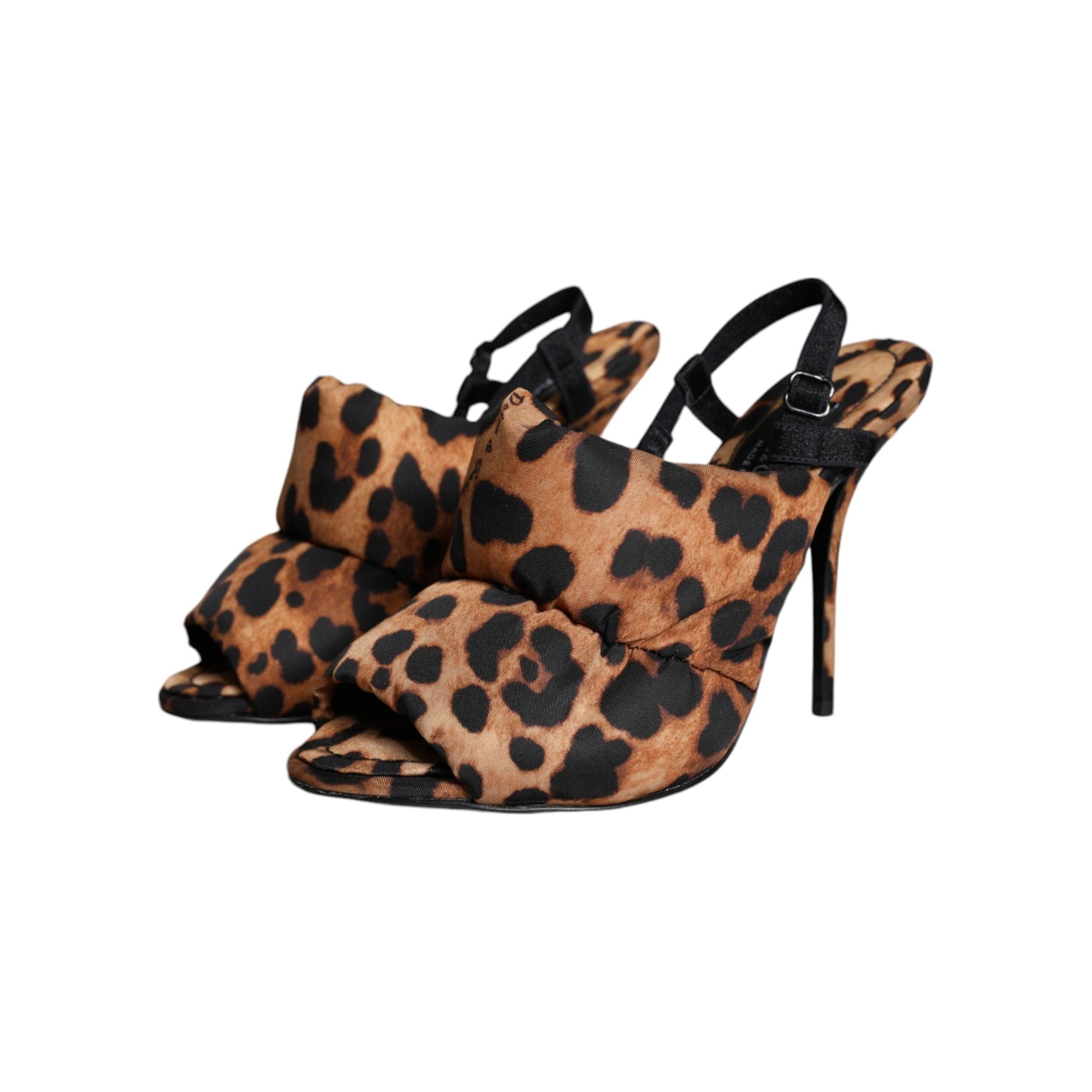 Brown Leopard Keira Slingback Sandals Shoes