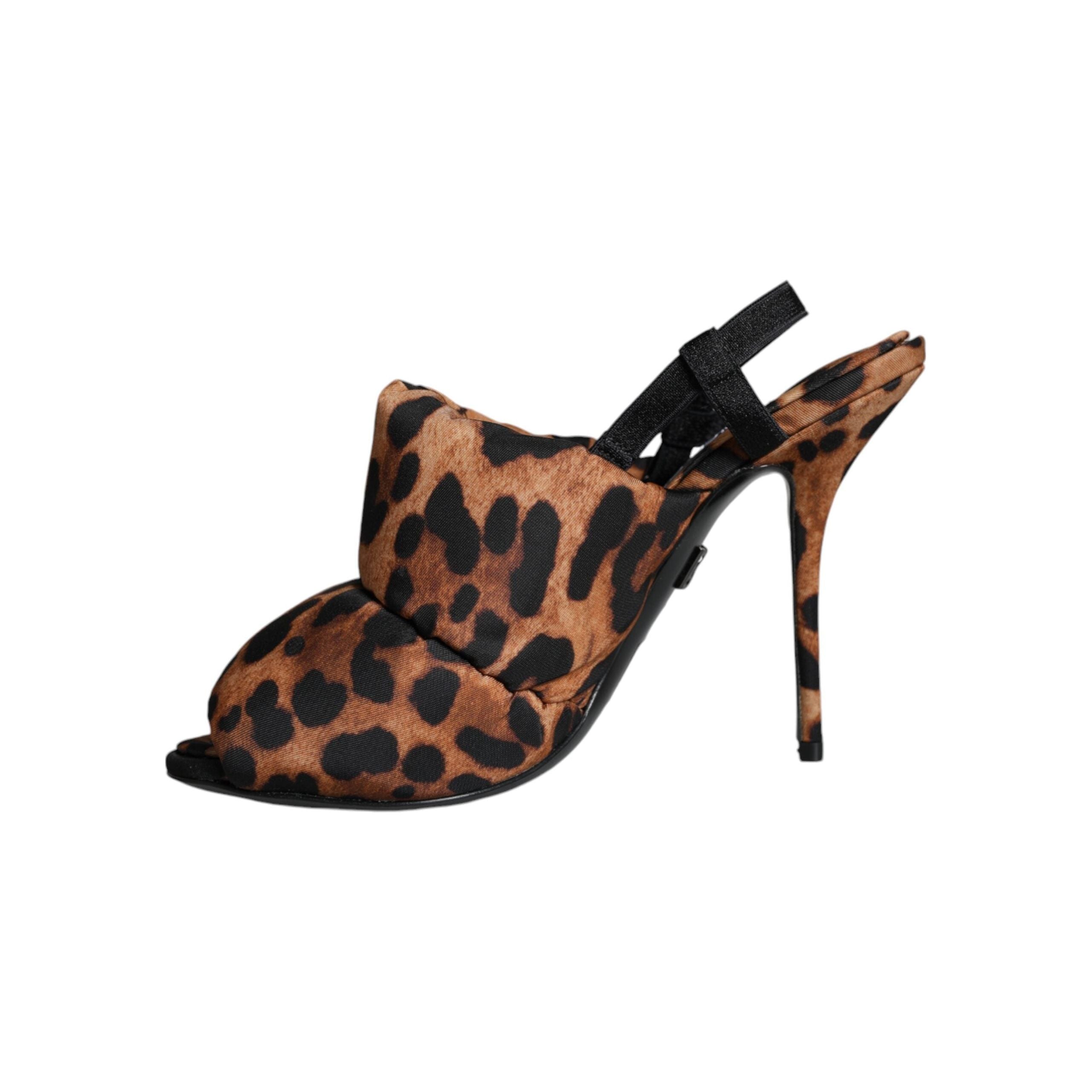 Brown Leopard Keira Slingback Sandals Shoes