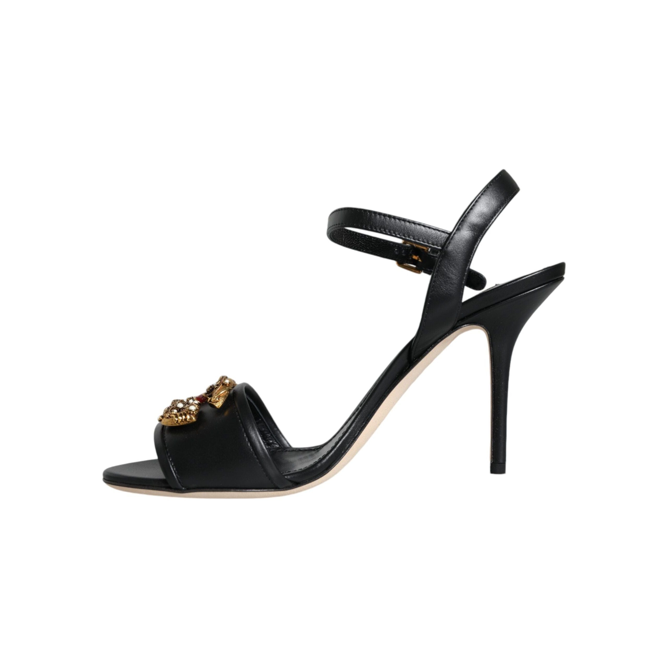 Black DG Amore Leather Keira Sandals Shoes