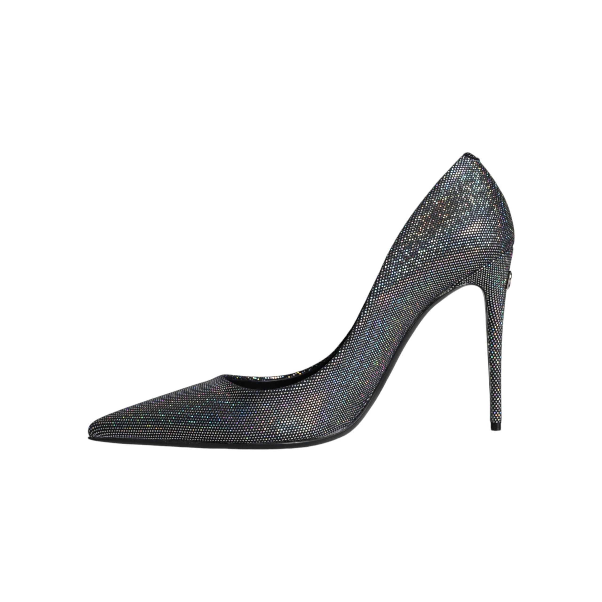 Multicolor Strass Leather Heels Pumps Shoes