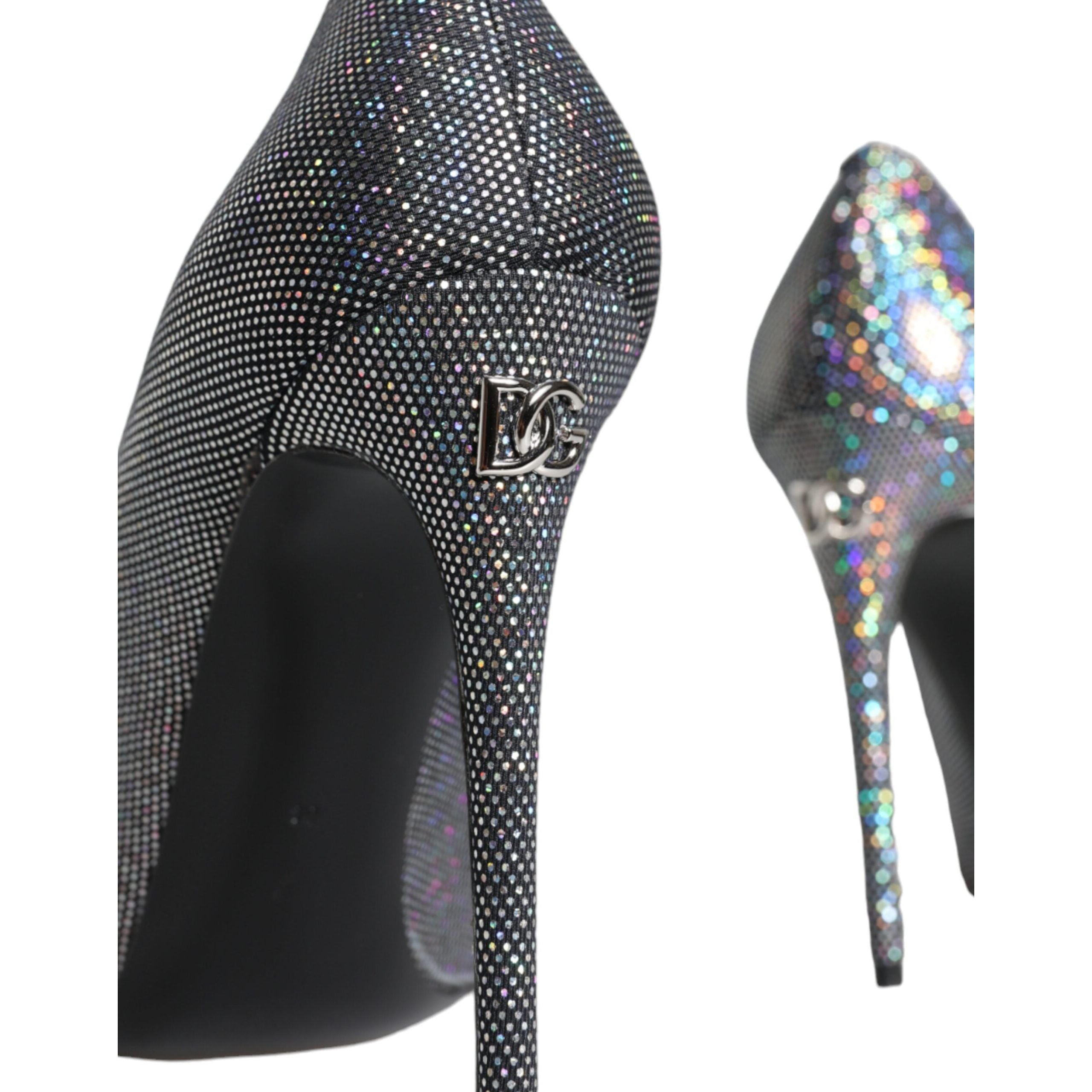 Multicolor Strass Leather Heels Pumps Shoes