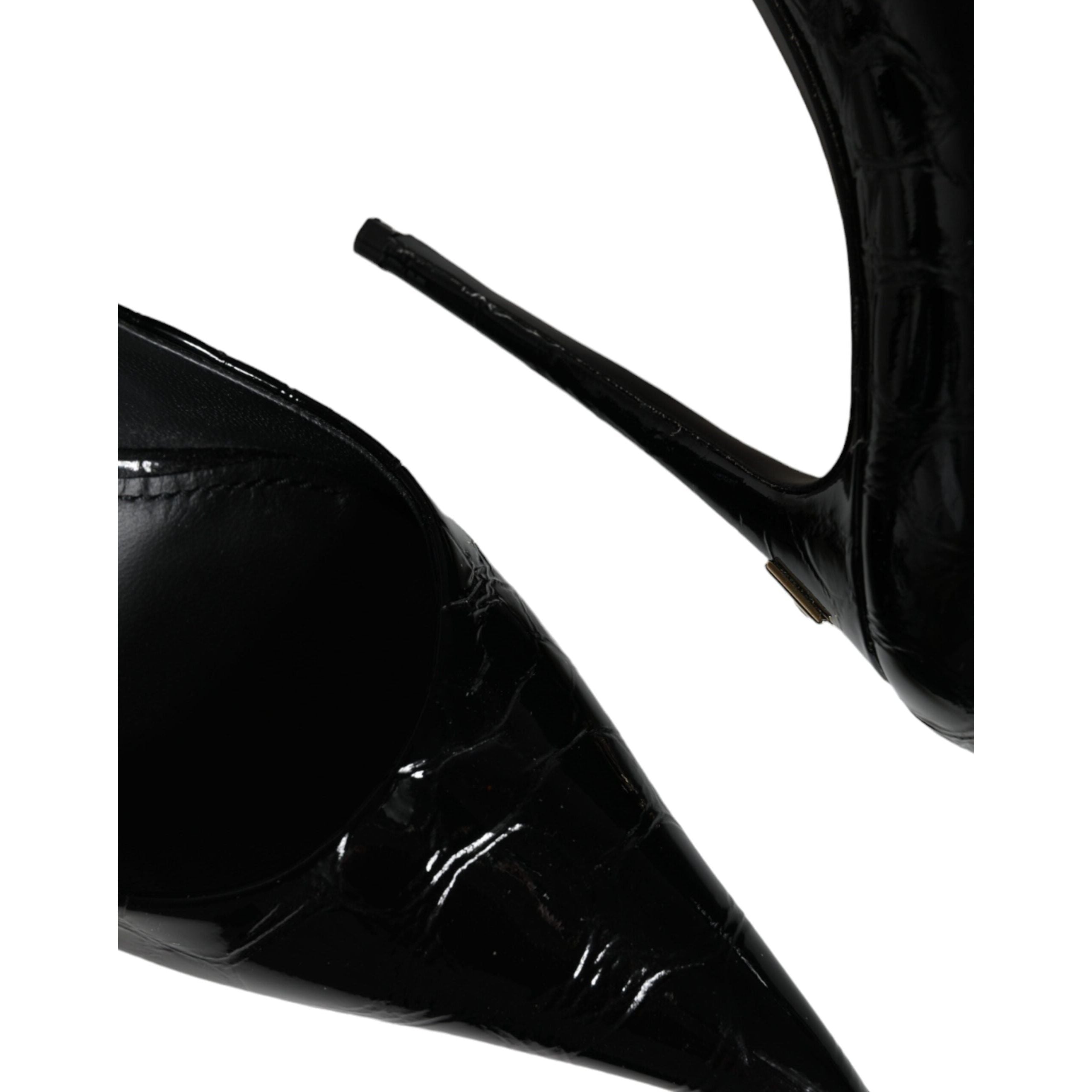 Black Patent Leather High Heels Pumps Shoes