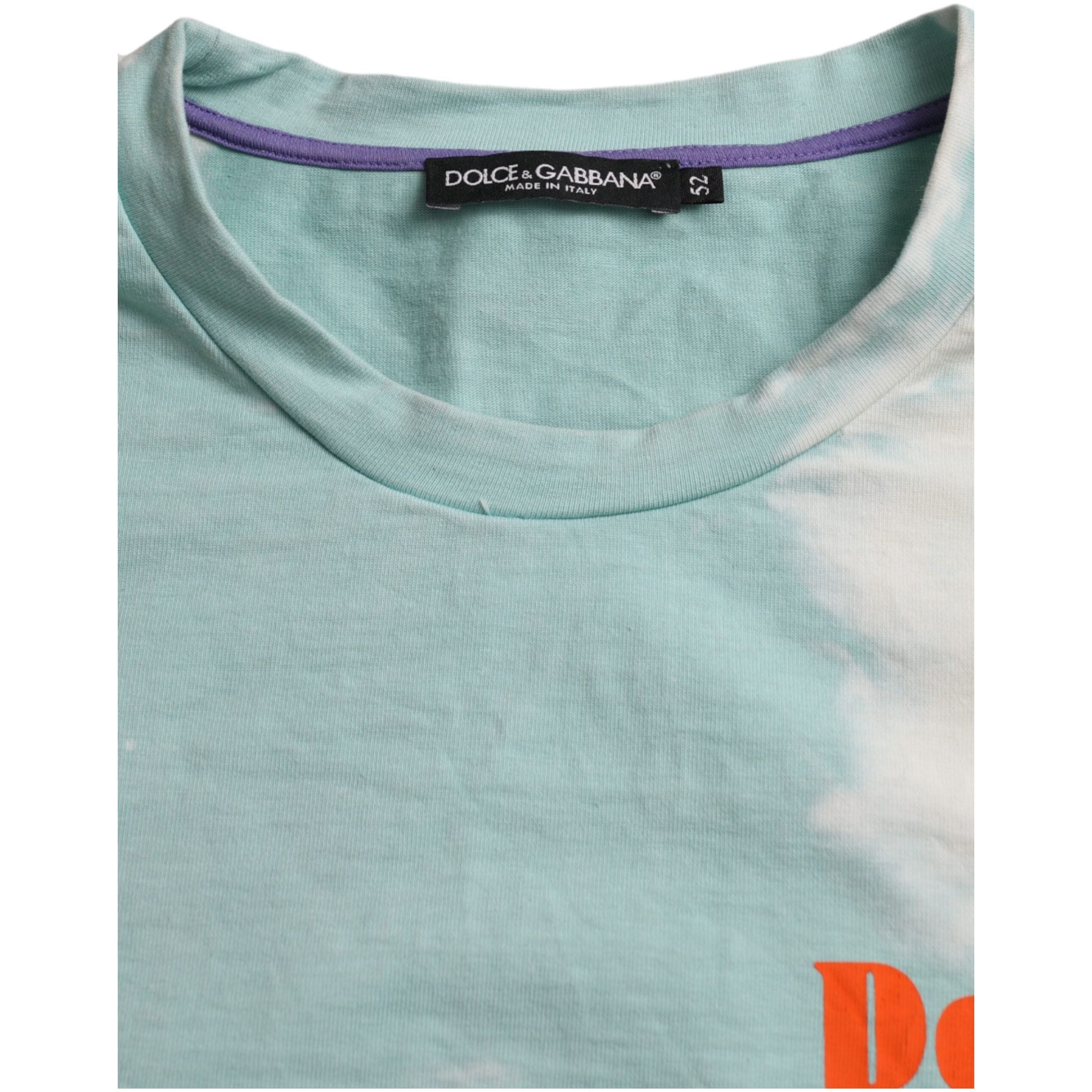 Blue Cotton Short Sleeve T-shirt