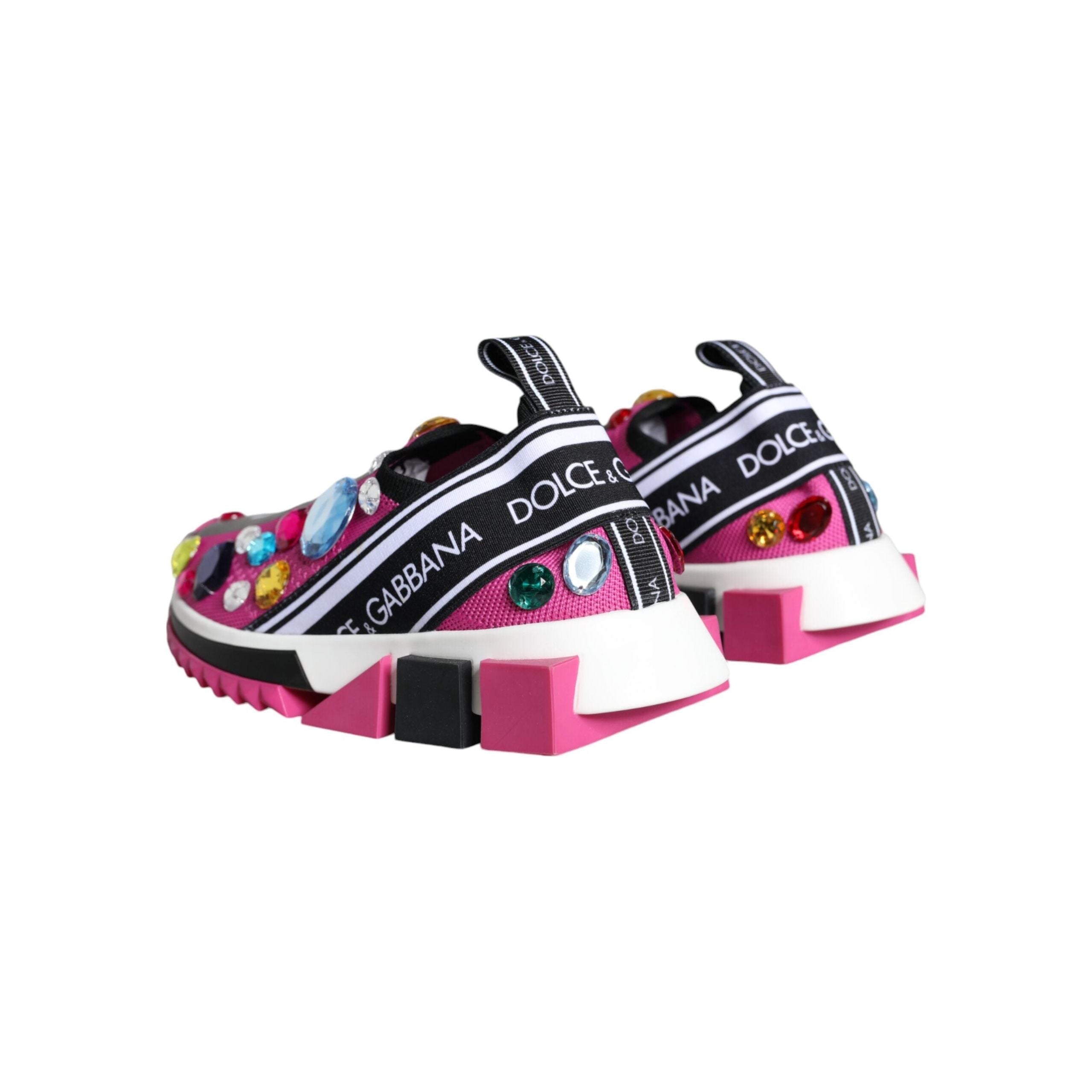 Pink Sorrento Crystals Low Top Sneakers Shoes