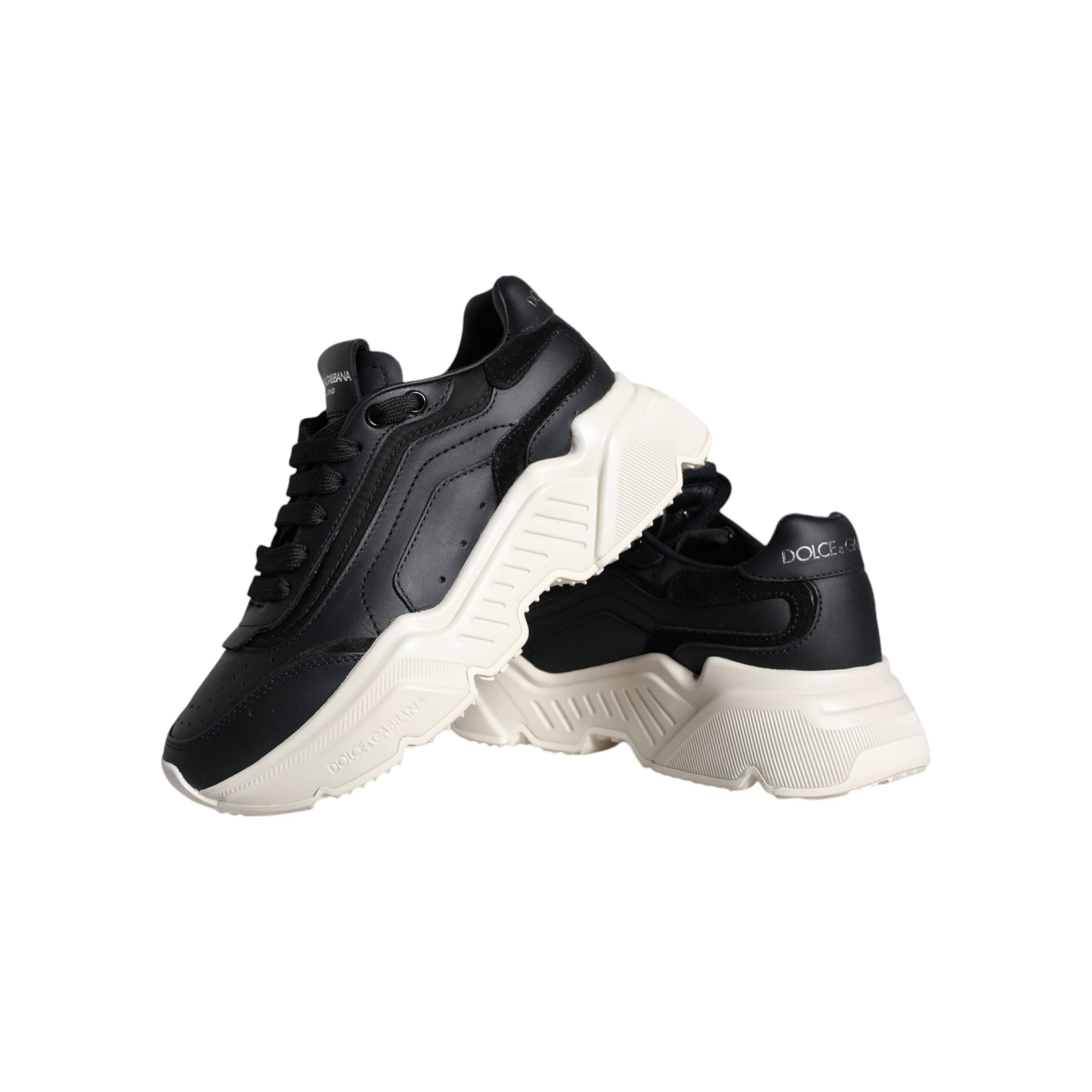 Black White DAYMASTER Leather Sneakers Shoes